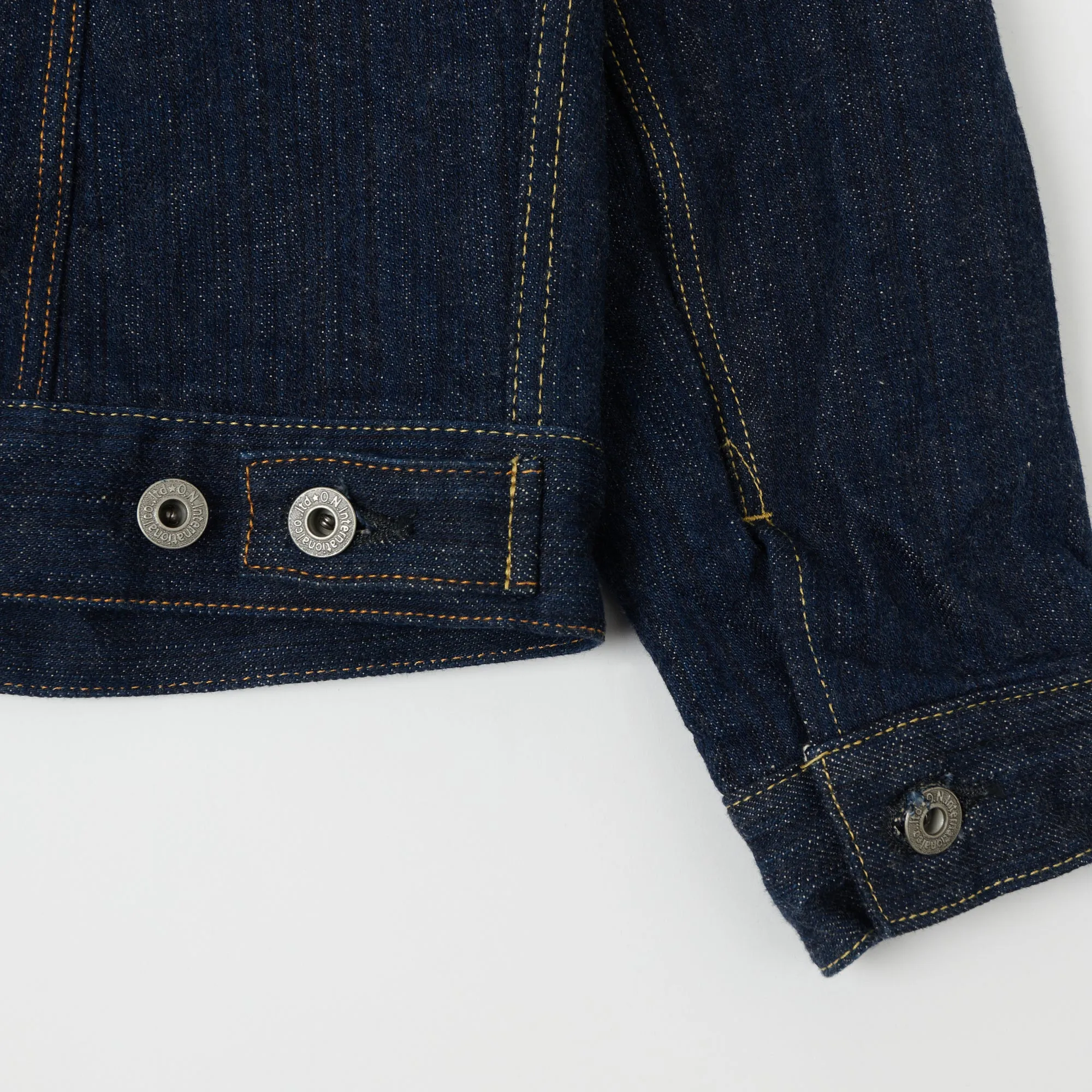 ONI Denim 02525P-SHM 'Kiwami' Semi Hand Made 16oz Type III Denim Jacket - Rinsed sold by Son of a Stag product image thumbnail 4