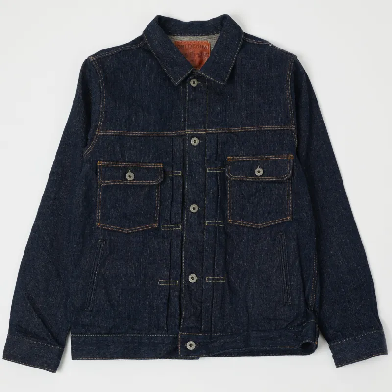 ONI Denim 02506P-SHM 'Kiwami' Semi Hand Made 16oz Type II Denim Jacket - Rinsed sold by Son of a Stag