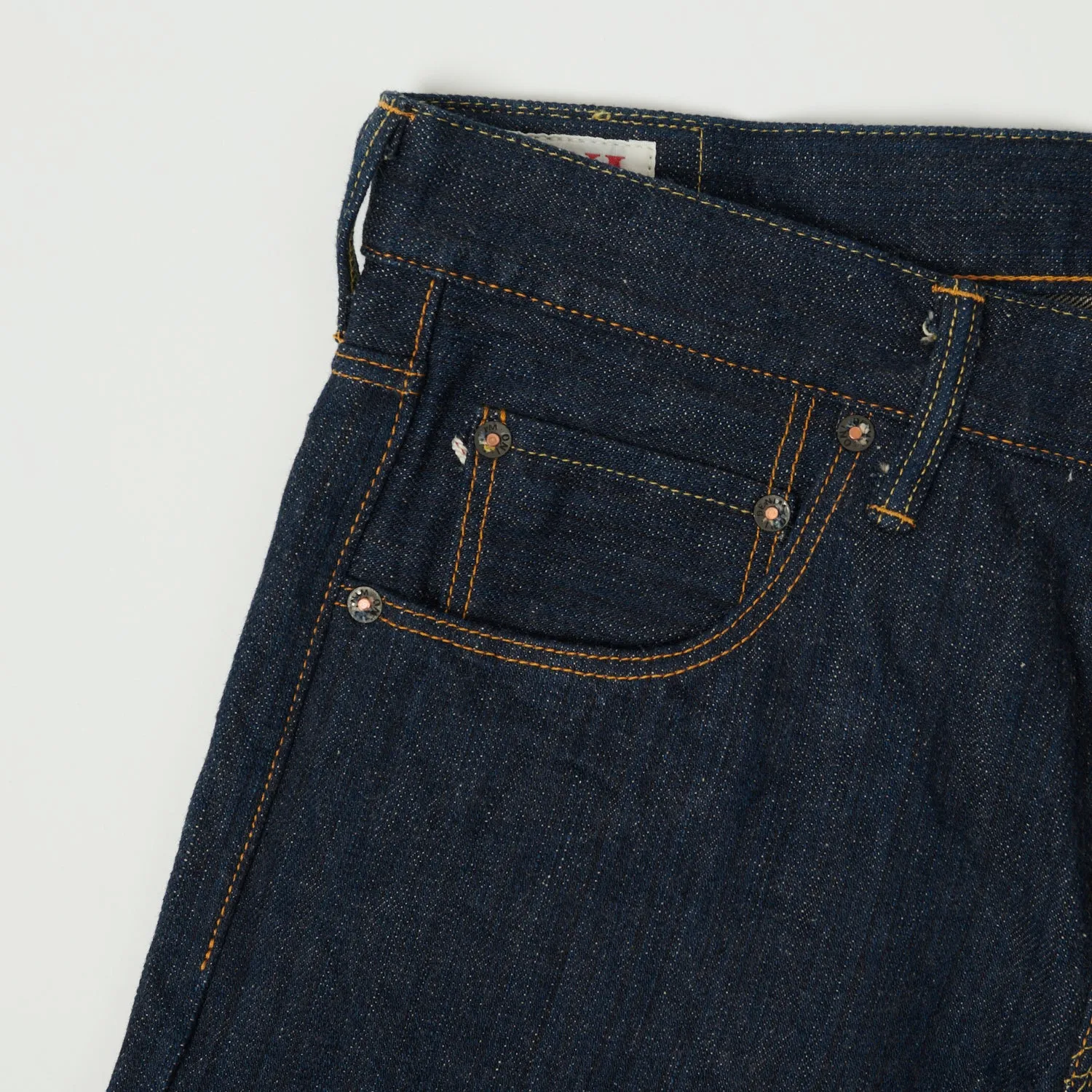 ONI Denim 640 'Kiwami' Semi Hand Made 16oz Natural Indigo Slim Tapered Jean - One Wash sold by Son of a Stag product image thumbnail 5