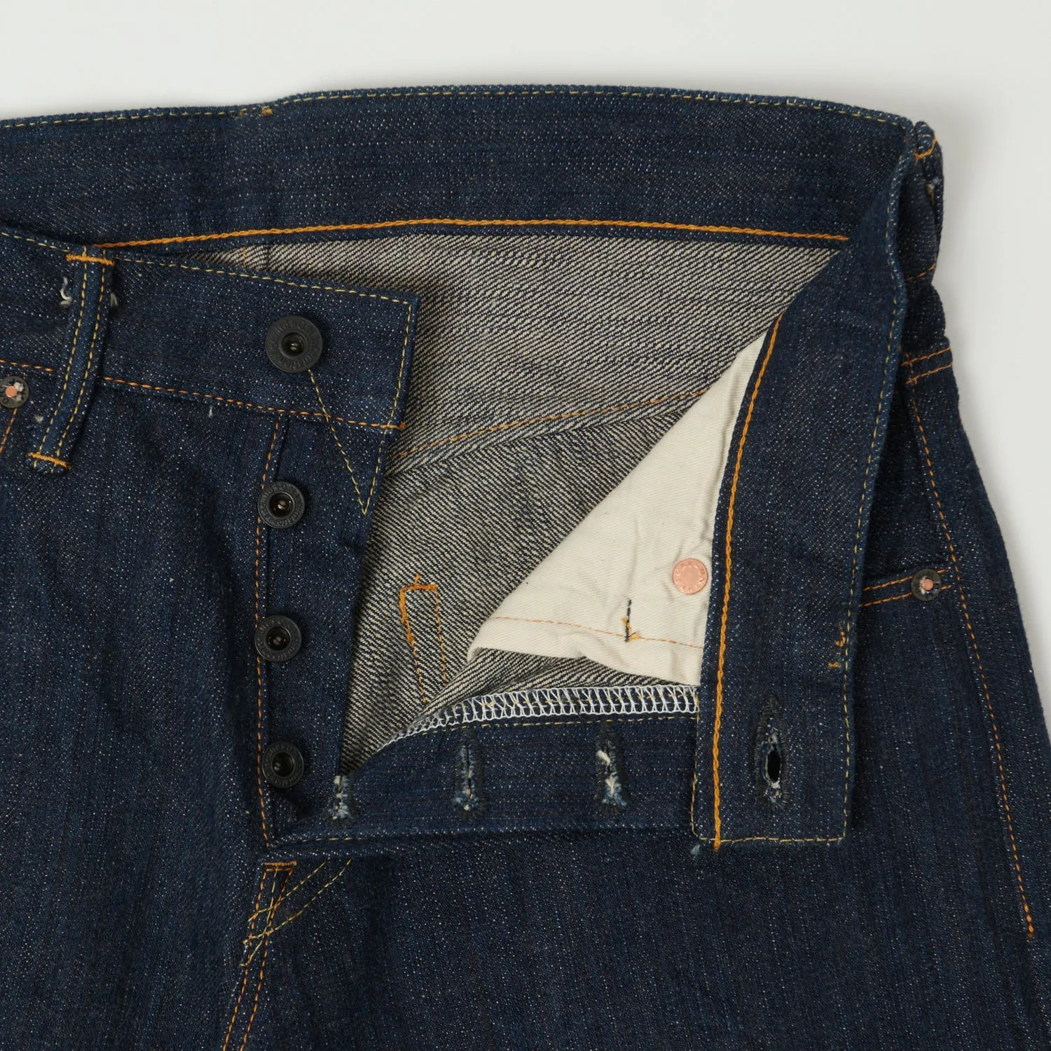 ONI Denim 640 'Kiwami' Semi Hand Made 16oz Natural Indigo Slim Tapered Jean - One Wash sold by Son of a Stag product image thumbnail 4