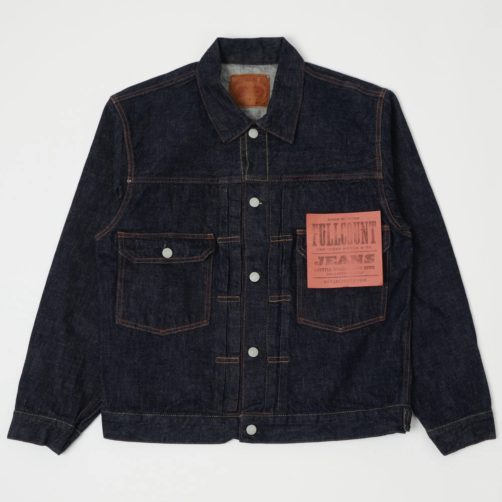 FULLCOUNT 2102 13.7oz Type II Denim Jacket - One Wash sold by Son of a Stag