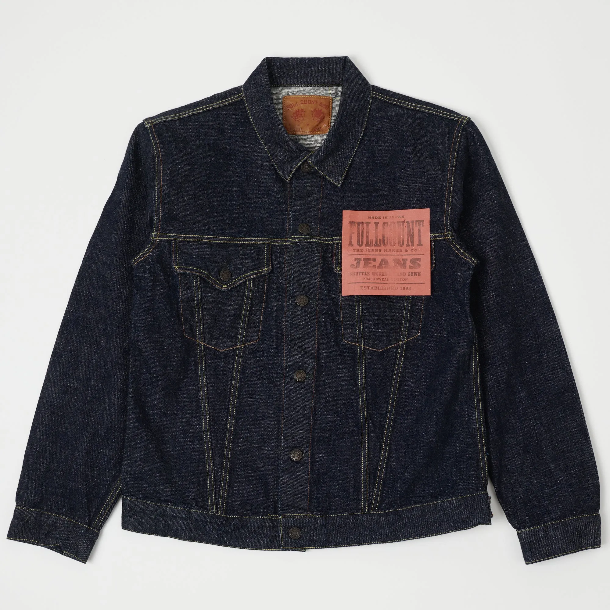 Full Count 2101 13.7oz Type III Denim Jacket - One Wash sold by Son of a Stag