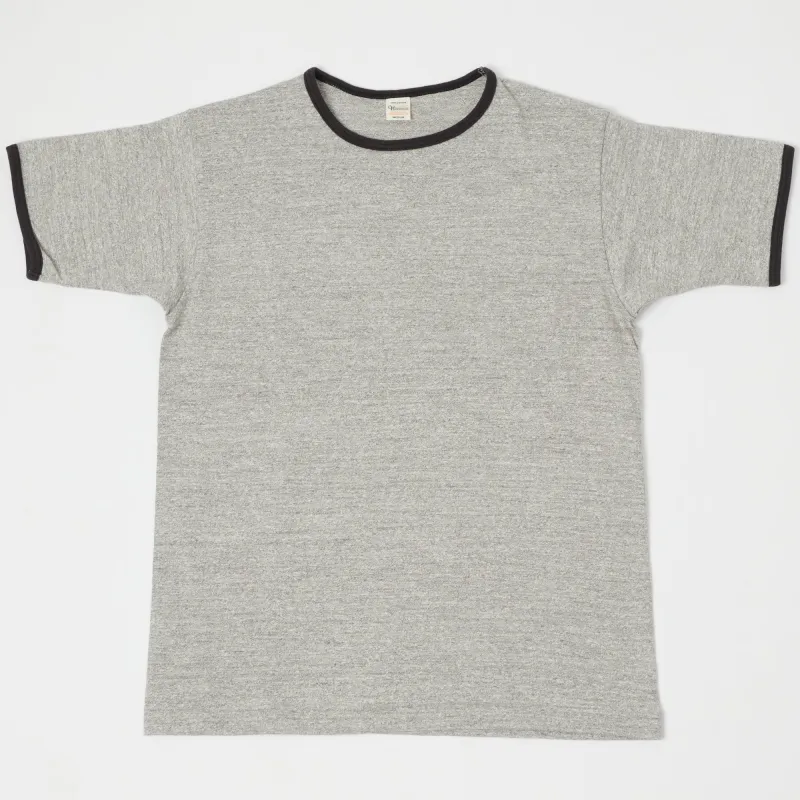 Warehouse & Co 4059 Ringer T-Shirt - Heather Grey/Ash sold by Son of a Stag