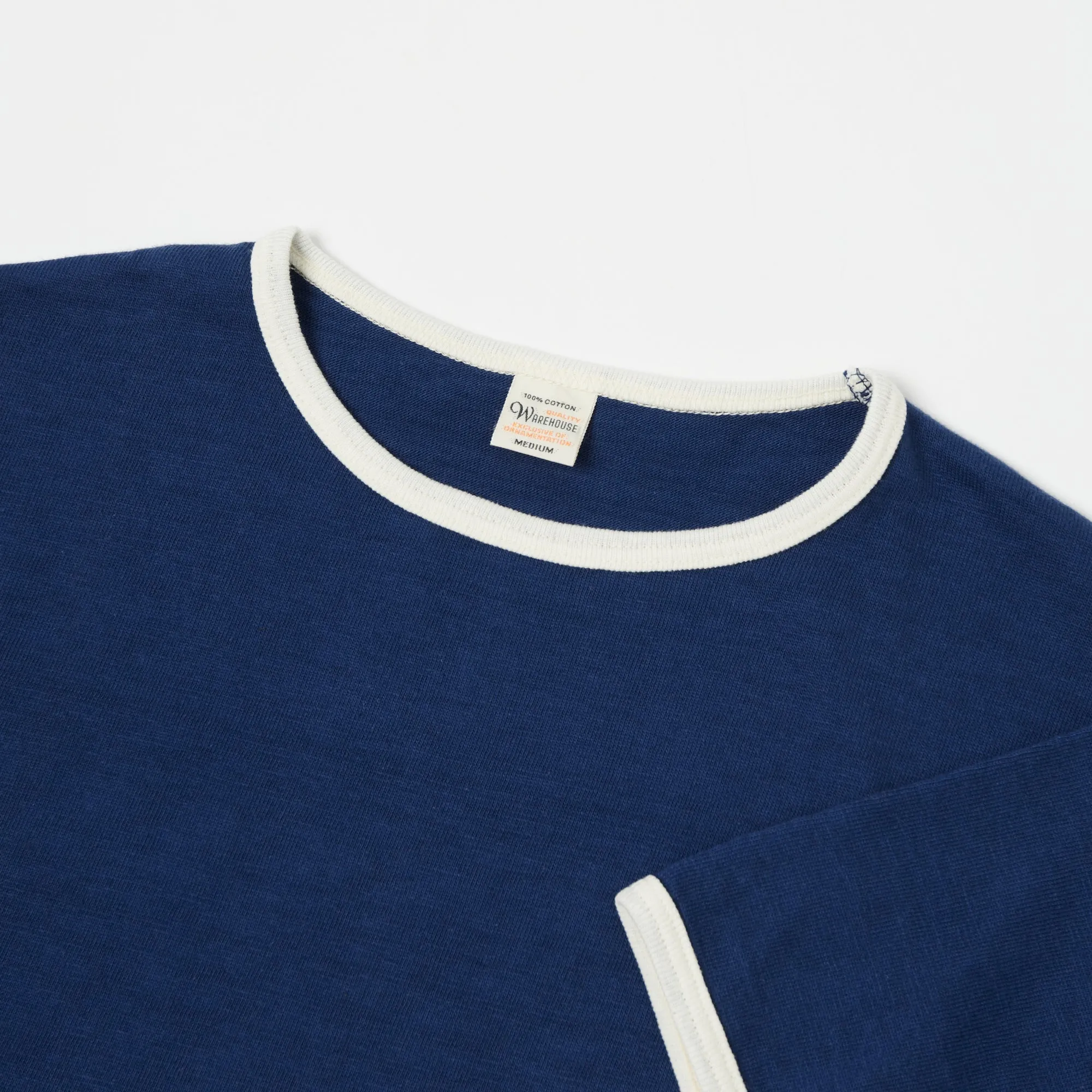 Warehouse & Co 4059 Ringer T-Shirt - Navy/Cream sold by Son of a Stag product image thumbnail 2