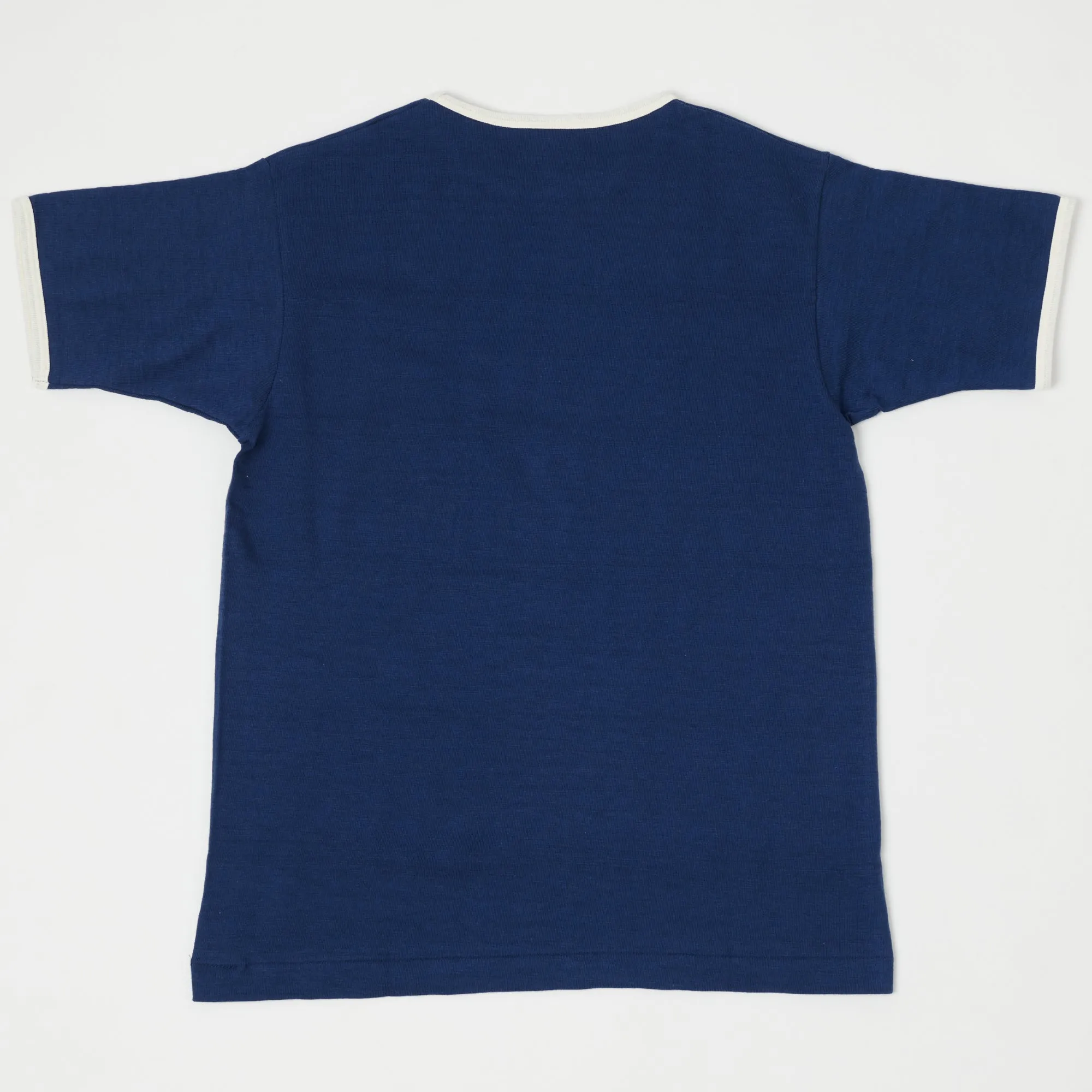Warehouse & Co 4059 Ringer T-Shirt - Navy/Cream sold by Son of a Stag product image thumbnail 3