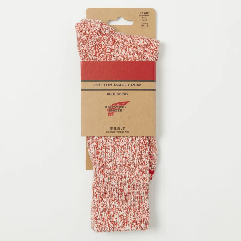 Red Wing 97169 Cotton Ragg Crew Sock - Rust sold by Son of a Stag