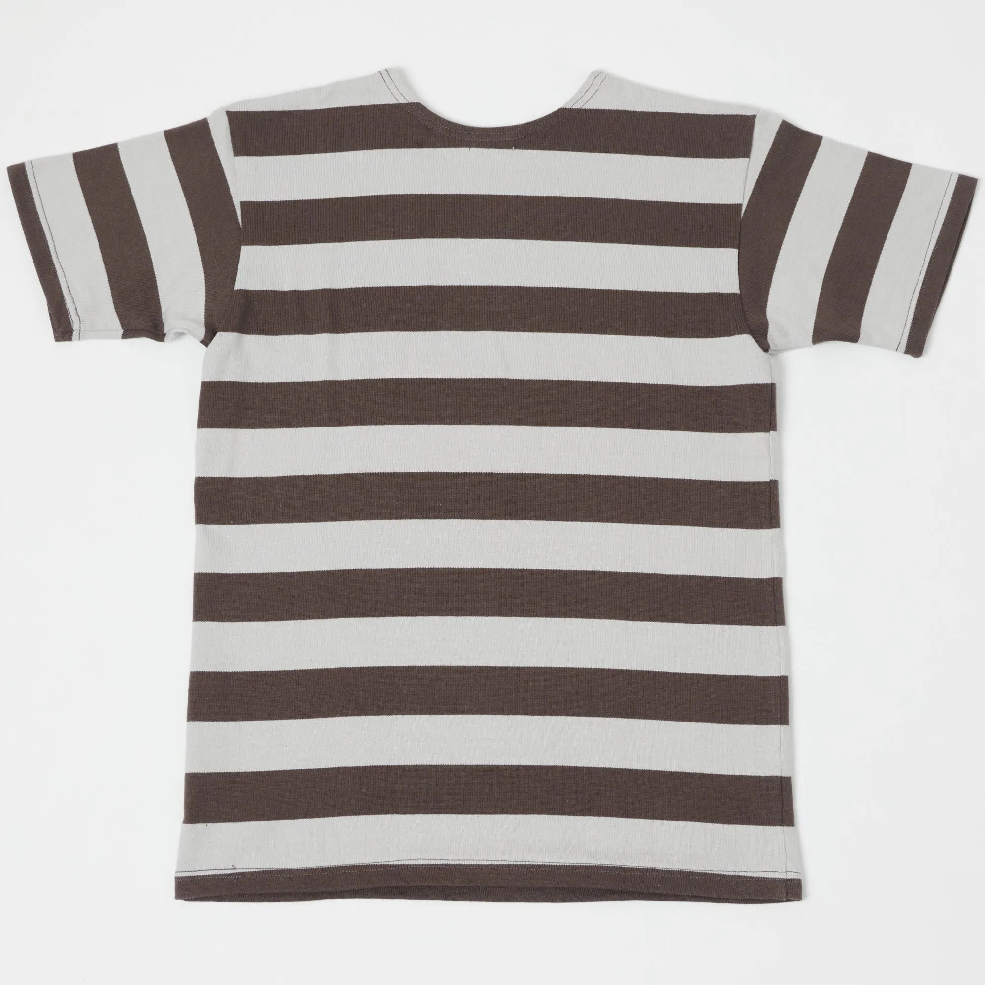 Warehouse & Co 4050 Duck Digger Border Stripe T-Shirt - Grey/Ash sold by Son of a Stag product image thumbnail 3