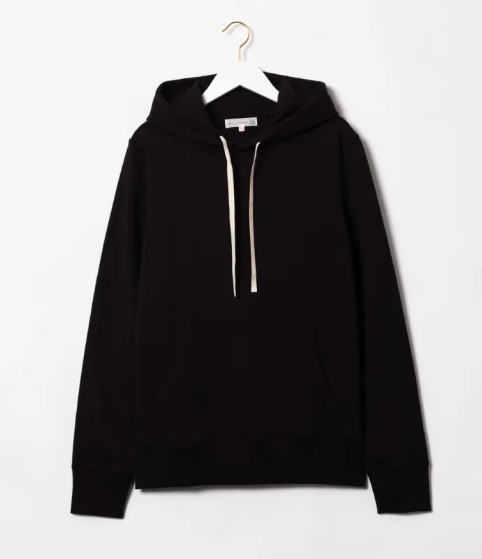 Merz b. Schwanen 382 Hooded Sweatshirt - Deep Black sold by Son of a Stag
