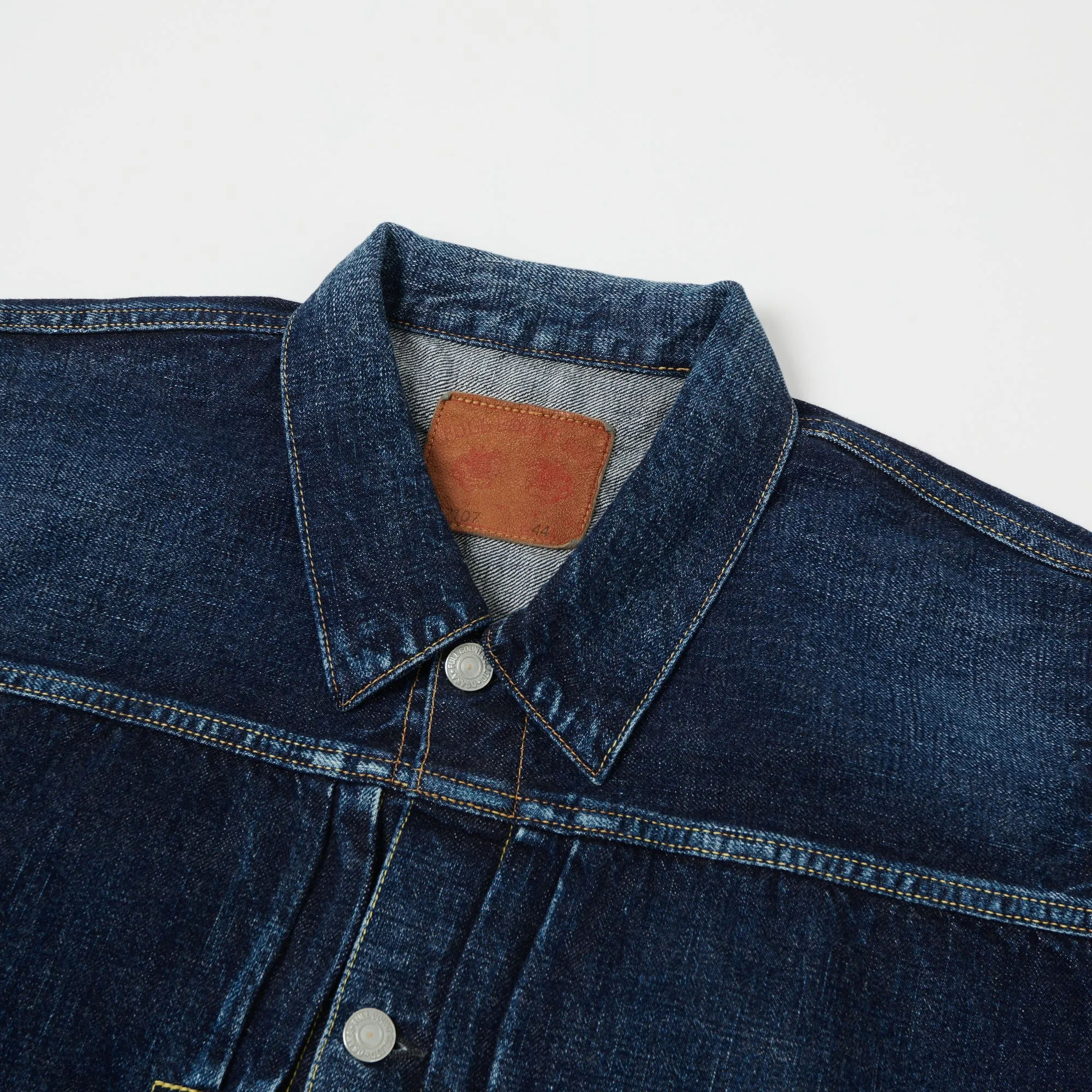 FULLCOUNT 2107 13.75oz Type I Denim Jacket - 'Half Way There' Wash sold by Son of a Stag product image thumbnail 2
