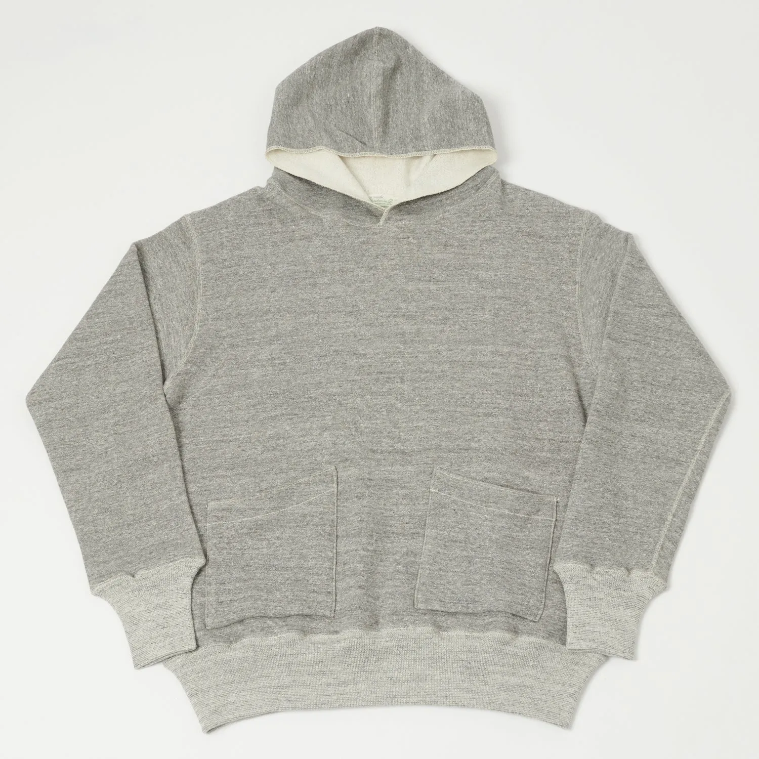 Warehouse & Co 453 Two Pocket Hooded Sweatshirt - Heather Grey sold by Son of a Stag