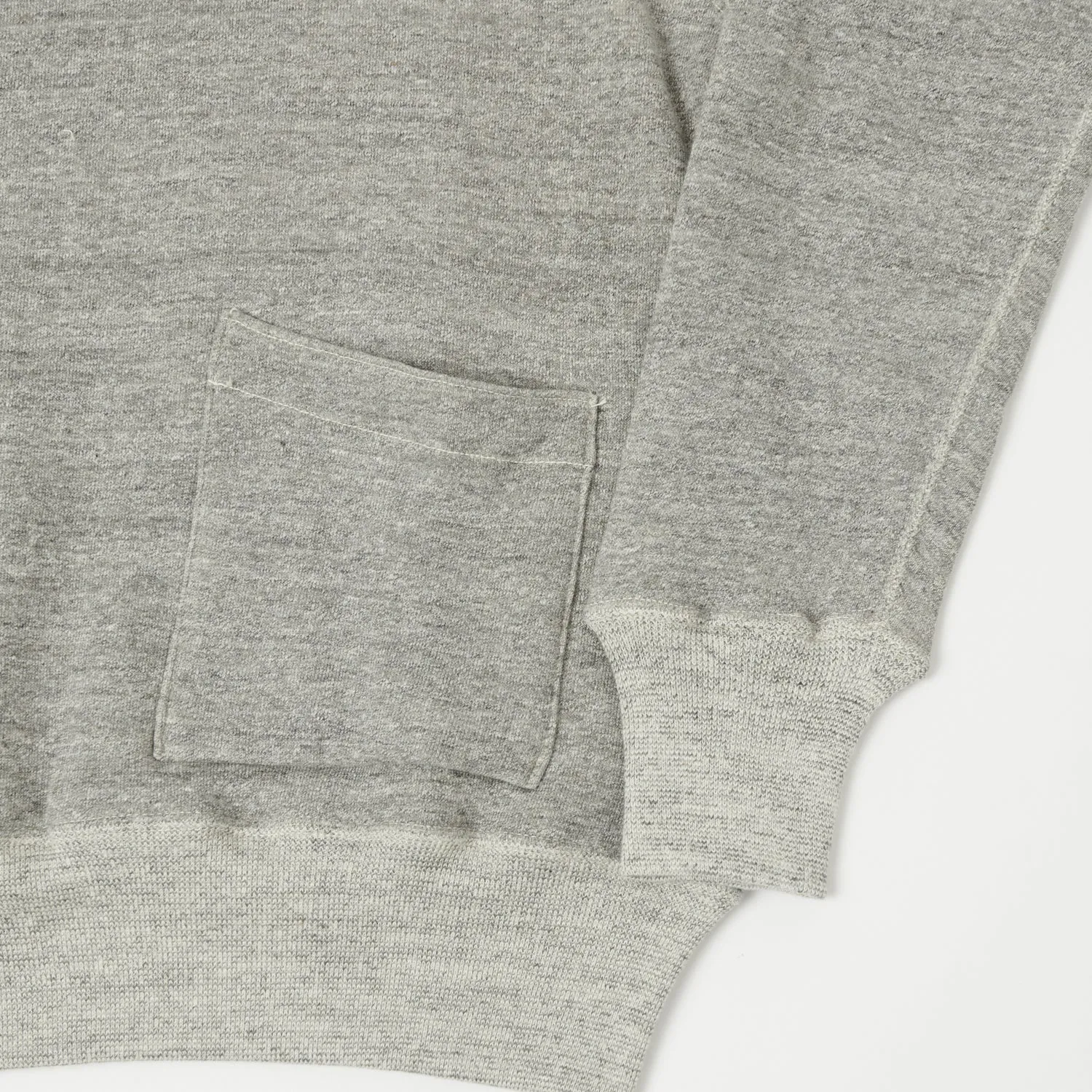 Warehouse & Co 453 Two Pocket Hooded Sweatshirt - Heather Grey sold by Son of a Stag product image thumbnail 4