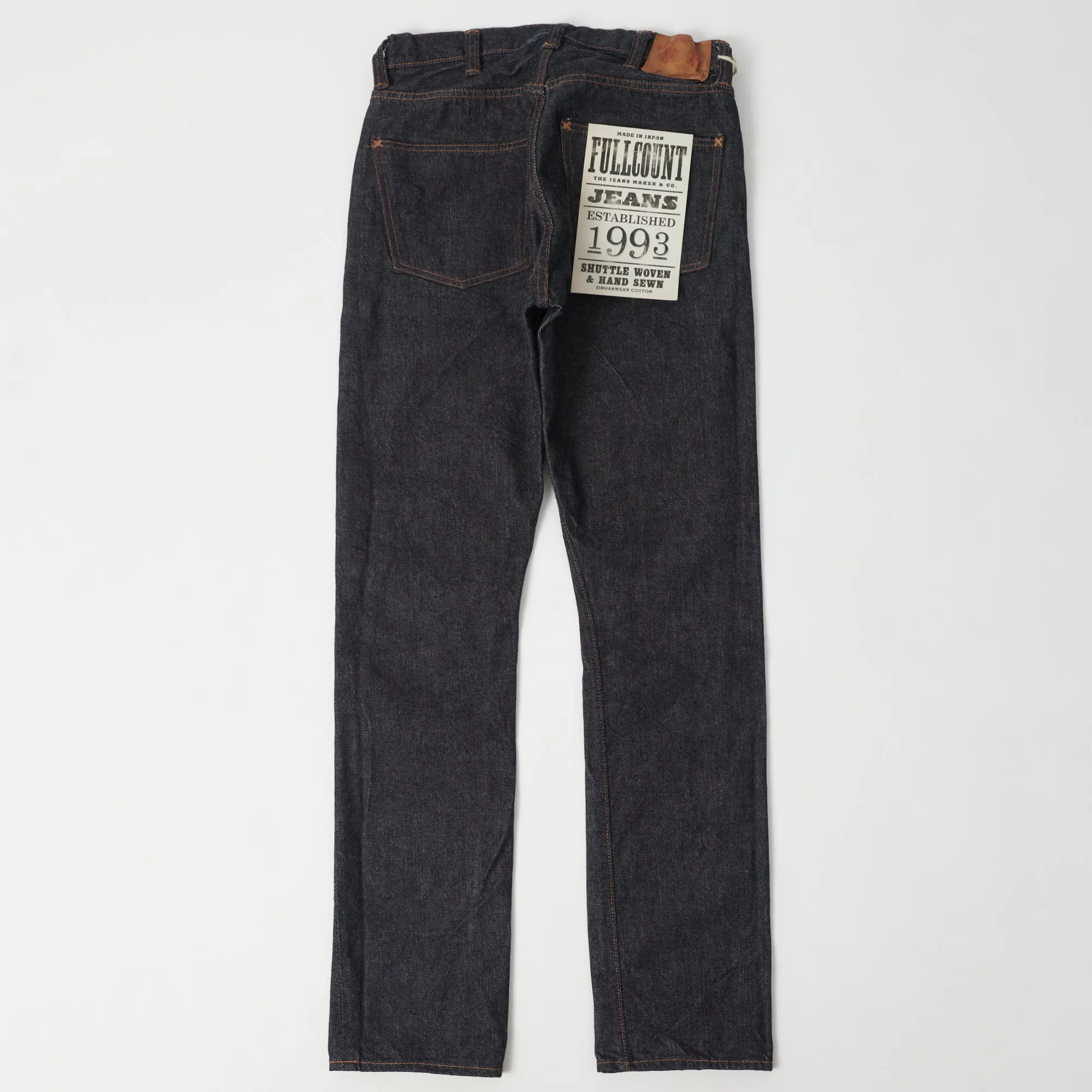 FULLCOUNT 1001 14.4oz Left Hand Twill Slim Tapered Jean - One Wash sold by Son of a Stag product image thumbnail 3