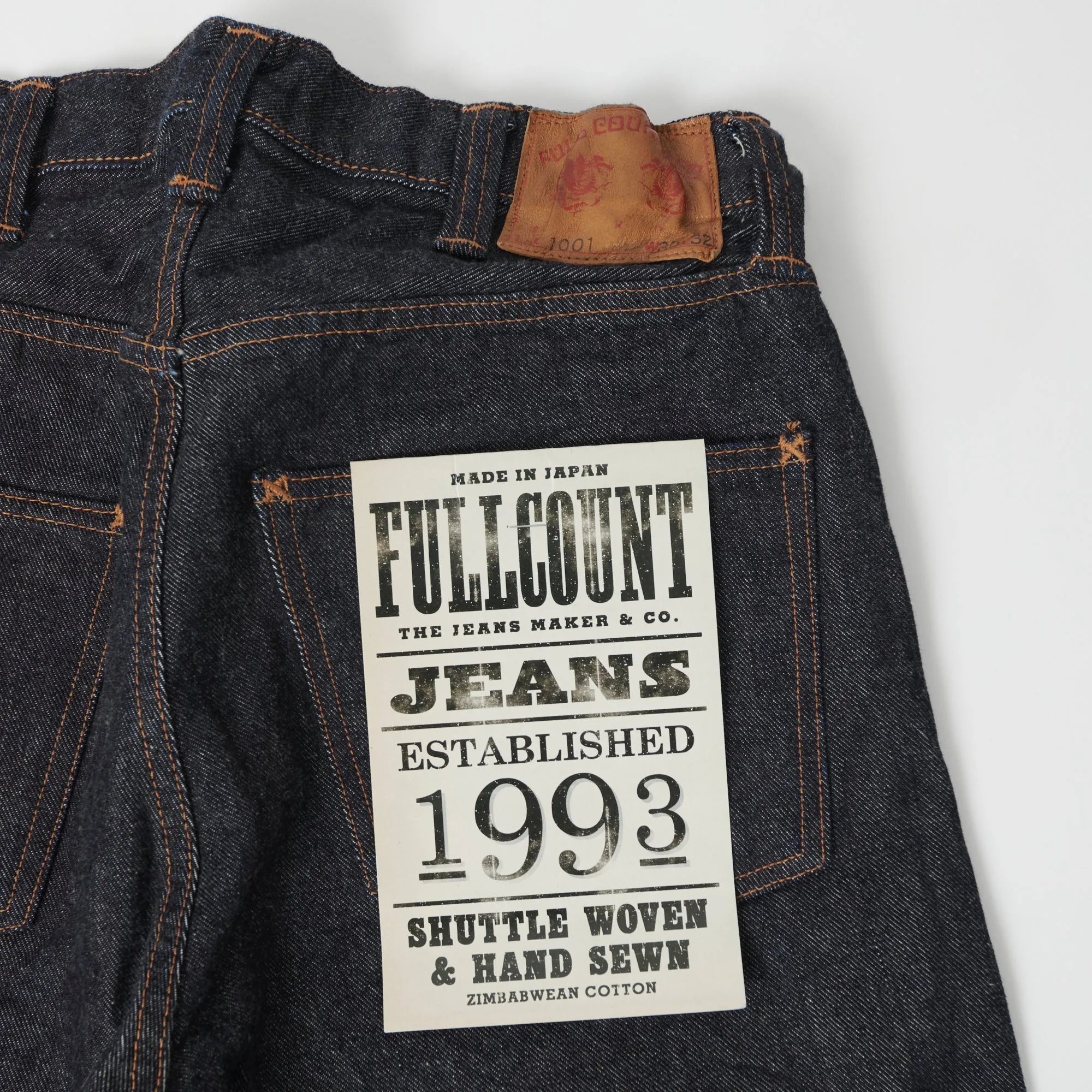 FULLCOUNT 1001 14.4oz Left Hand Twill Slim Tapered Jean - One Wash sold by Son of a Stag product image thumbnail 2