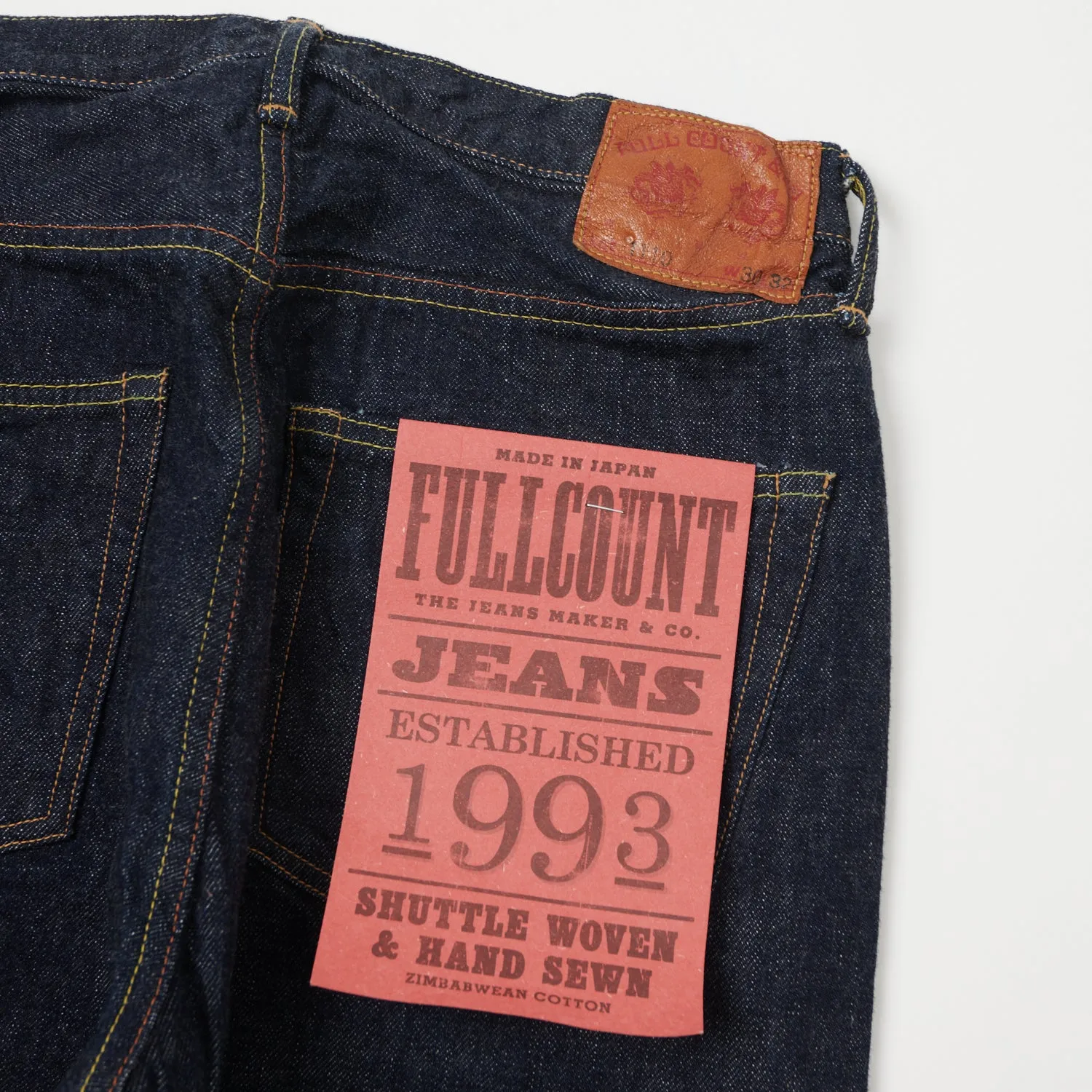 FULLCOUNT 1110 13.7oz Slim Tapered Jean - One Wash sold by Son of a Stag product image thumbnail 4