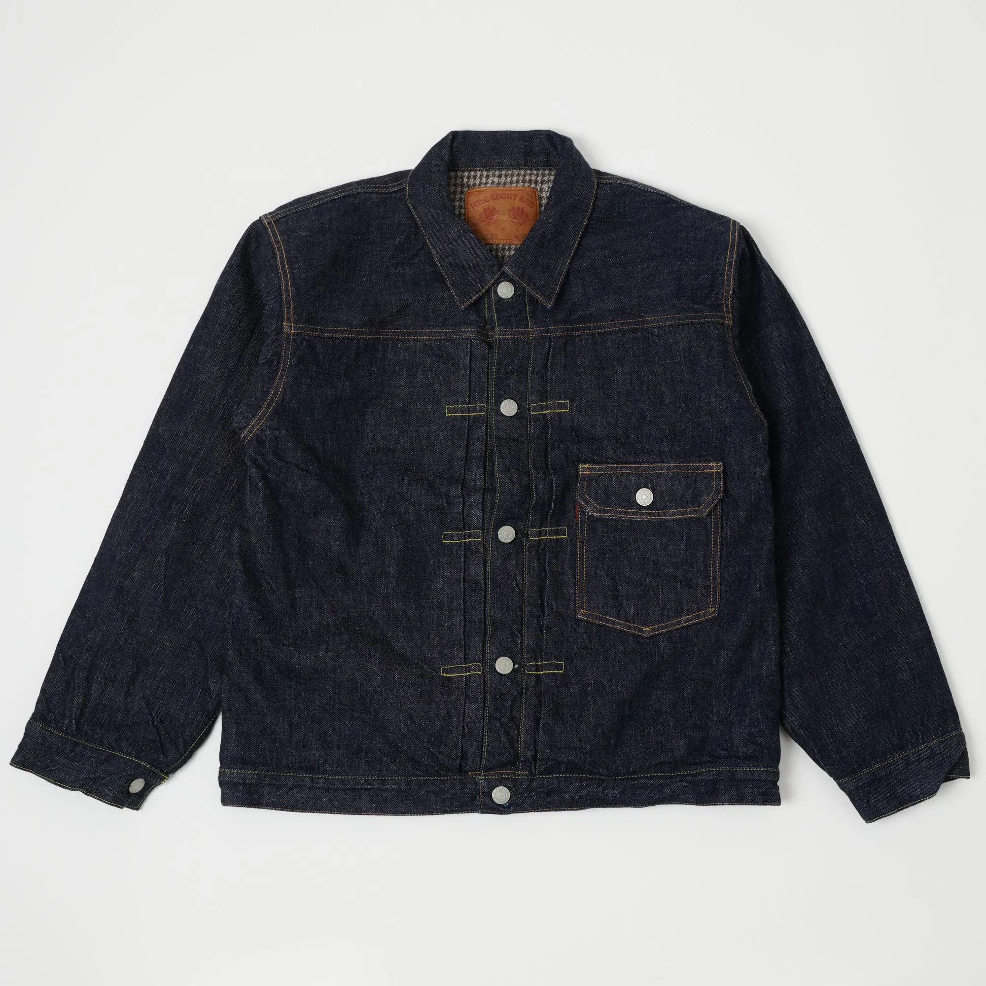FULLCOUNT 2109 13.75oz Blanket Lined Type I Denim Jacket - One Wash sold by Son of a Stag