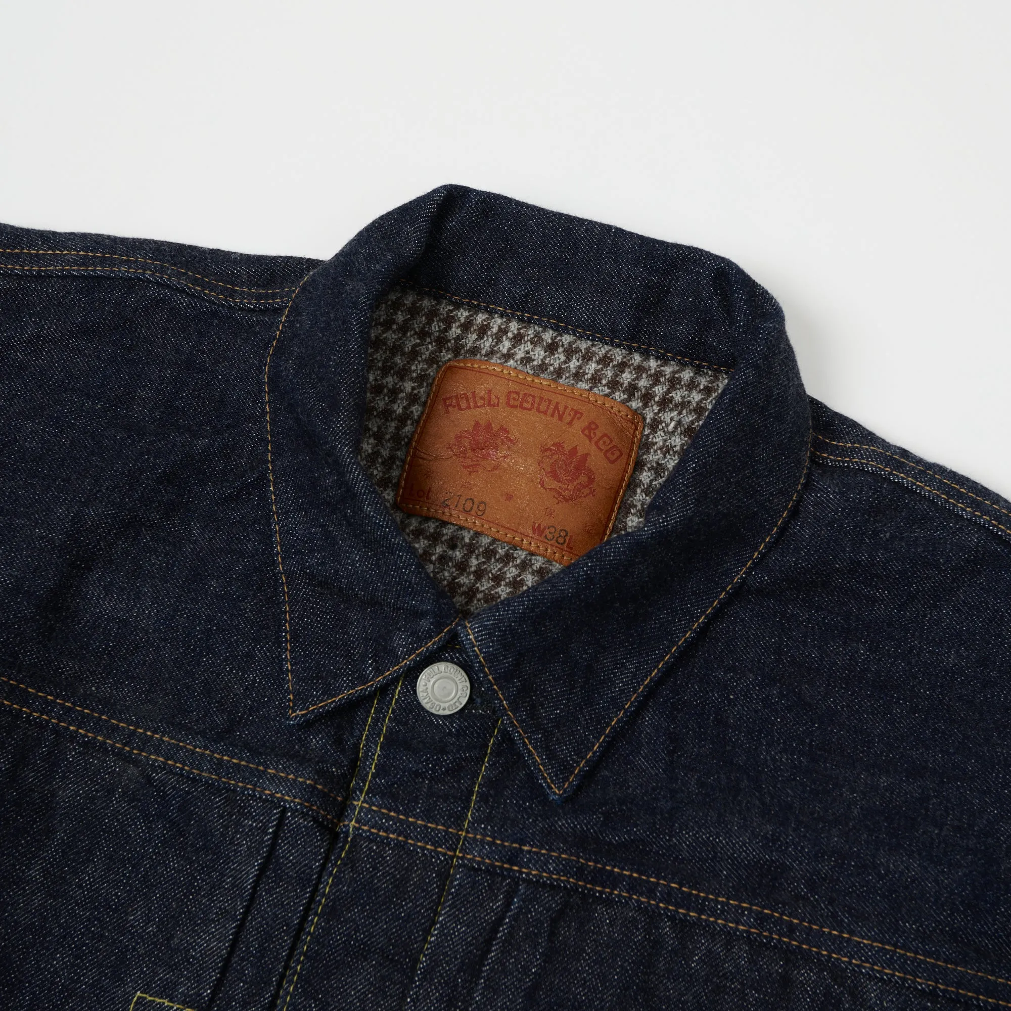 FULLCOUNT 2109 13.75oz Blanket Lined Type I Denim Jacket - One Wash sold by Son of a Stag product image thumbnail 2