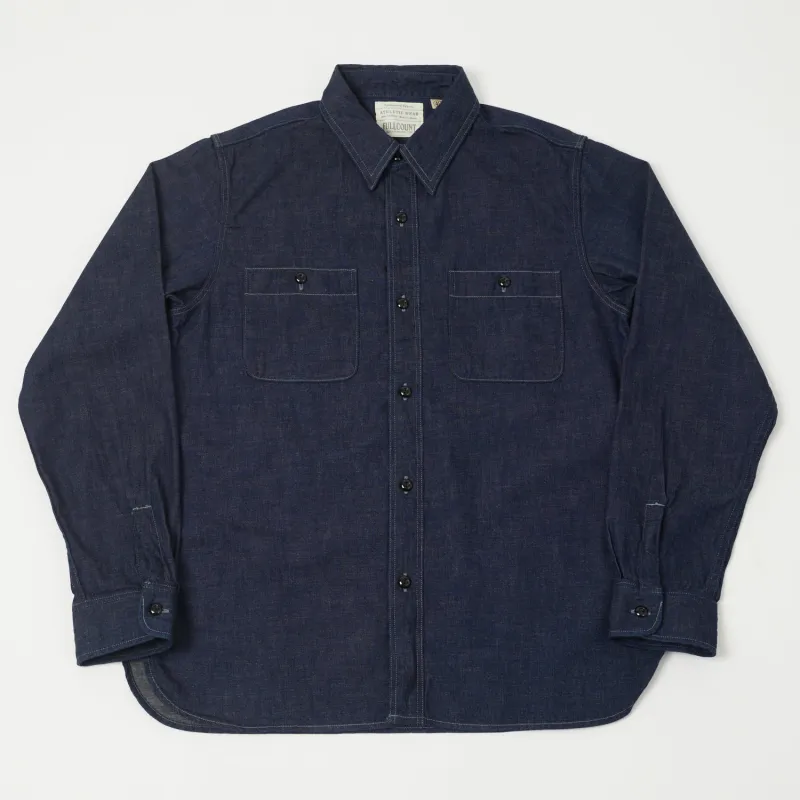 Full Count 4890 8oz Denim Work Shirt - One Wash sold by Son of a Stag