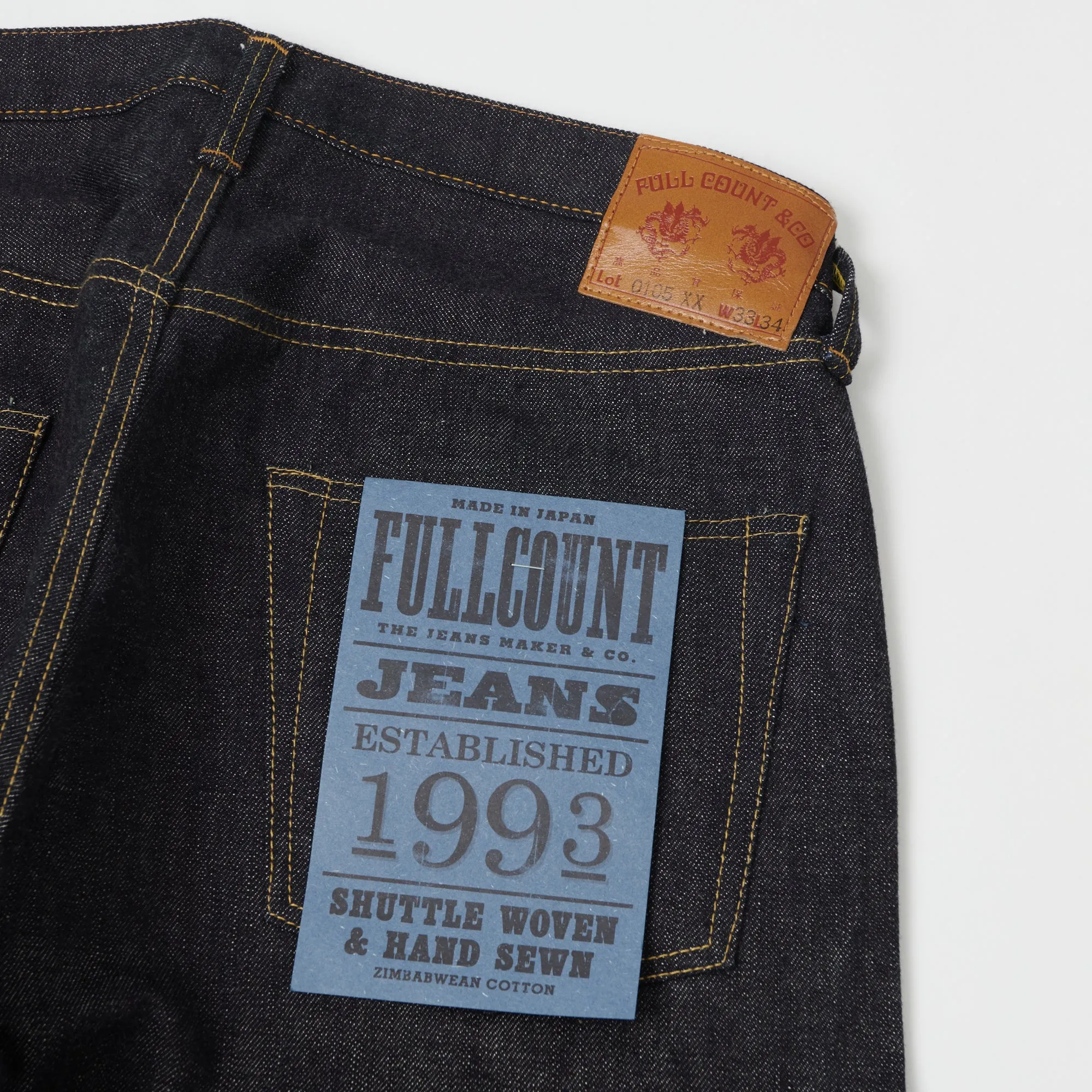 FULLCOUNT 0105XX 15.5oz Wide Straight Jean - Raw sold by Son of a Stag product image thumbnail 2