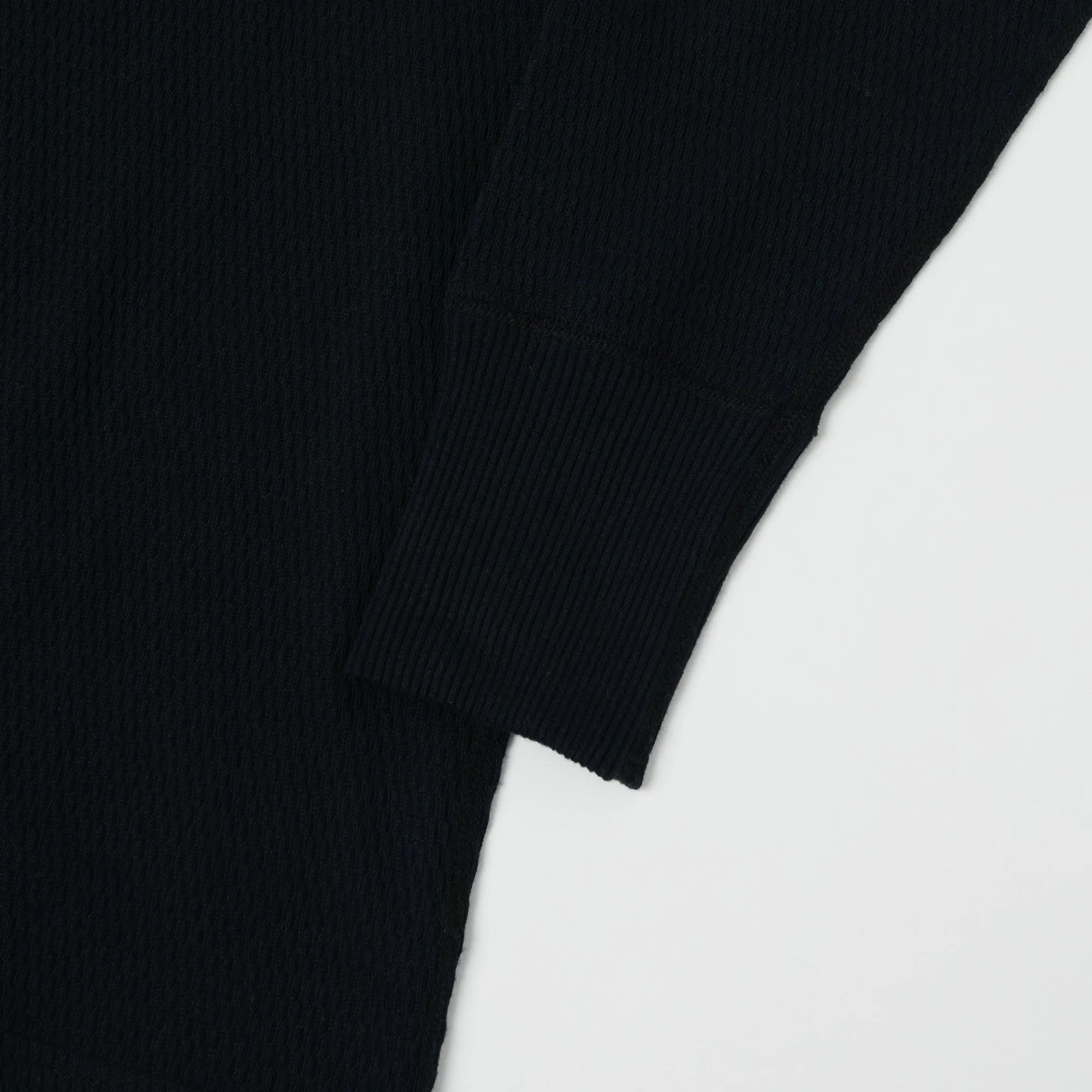 Warehouse & Co 5904 Waffle Knit Thermal Henley - Black sold by Son of a Stag product image thumbnail 4