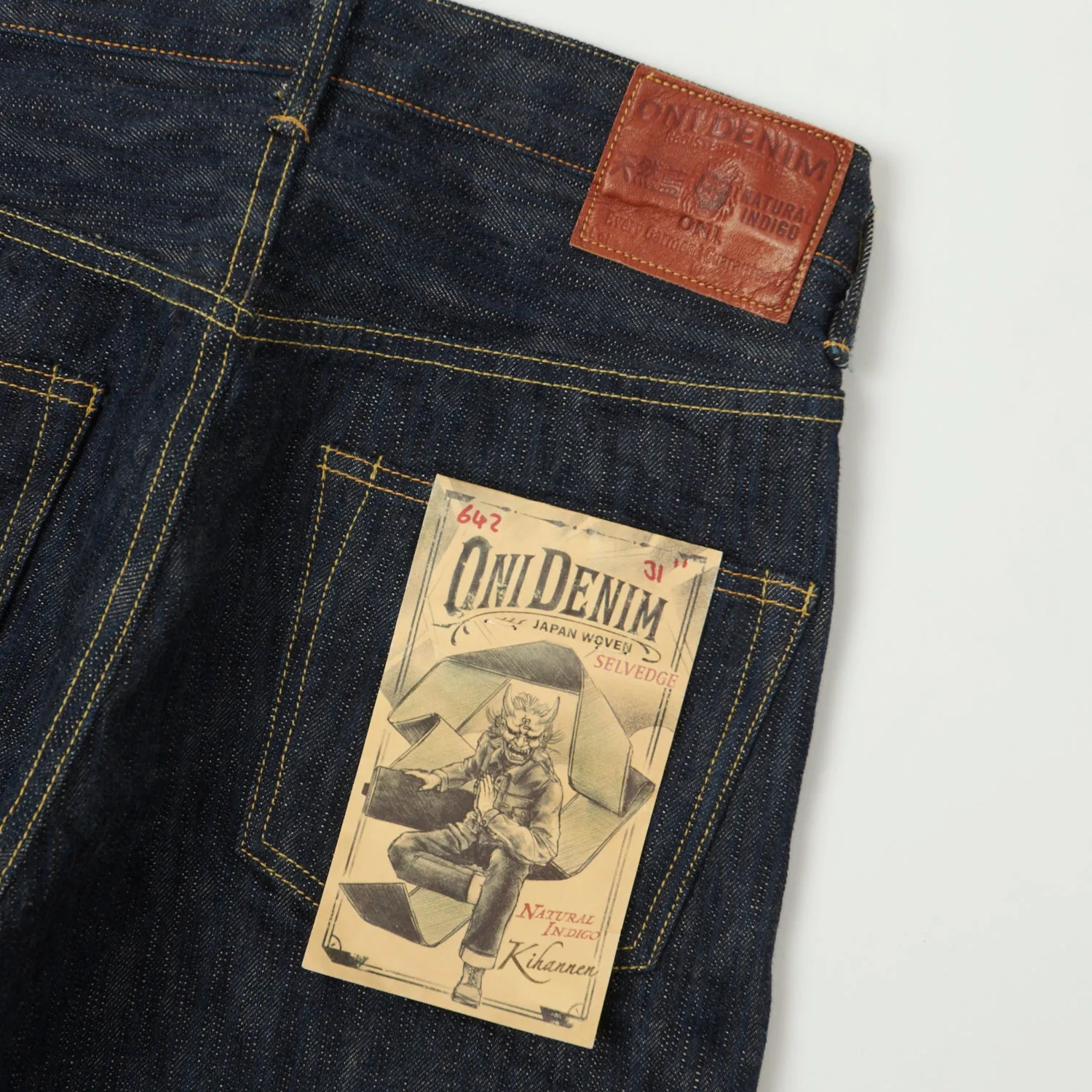 ONI Denim 642NIKHN 'Kihannen' Natural Indigo 18oz Regular Tapered Jean - One Wash sold by Son of a Stag product image thumbnail 2