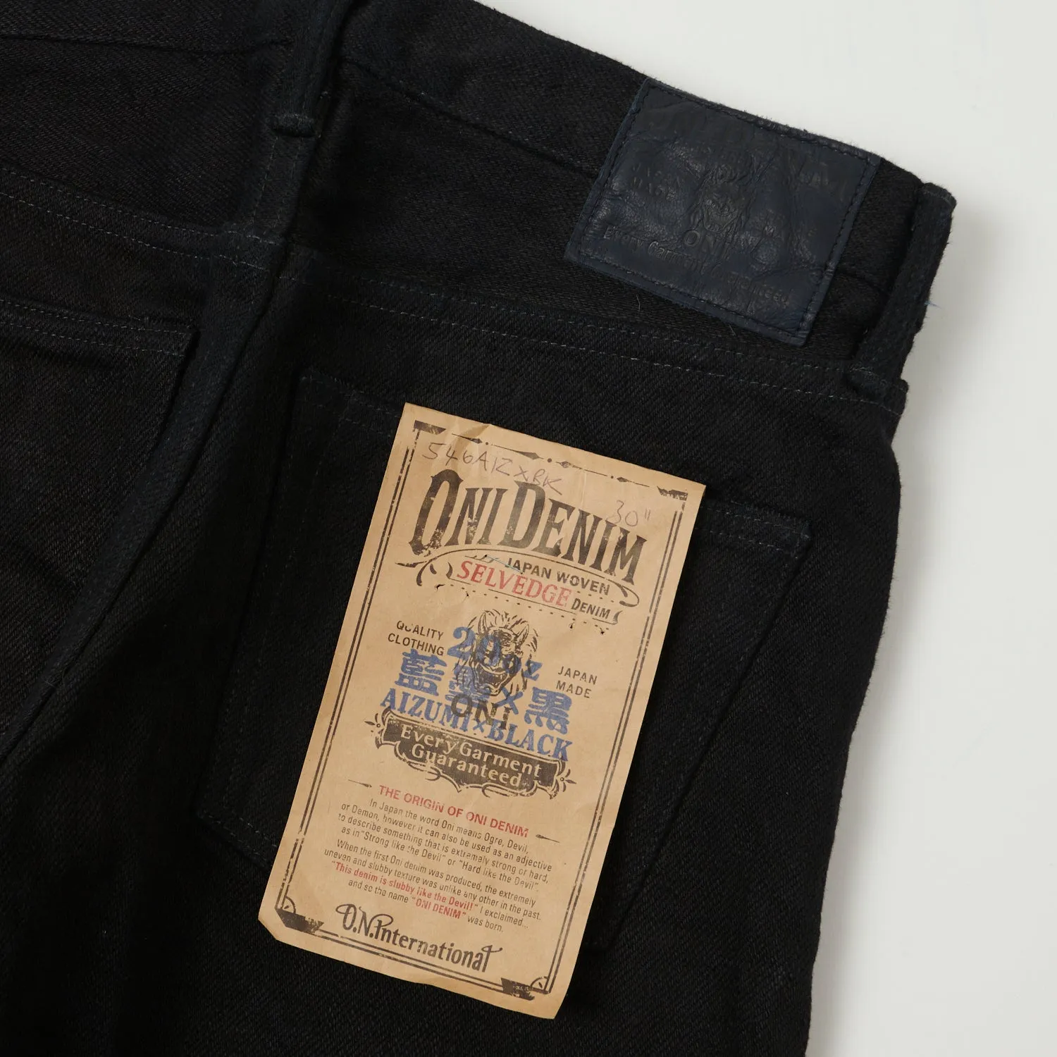 ONI Denim 546 20oz AIZUMIxBLACK Slim Taper Jean - One Wash sold by Son of a Stag product image thumbnail 2