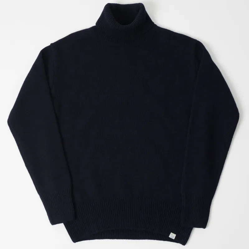 Merz b. Schwanen 'Good Basics' Wool Cashmere Knit Turtleneck - Dark Navy sold by Son of a Stag