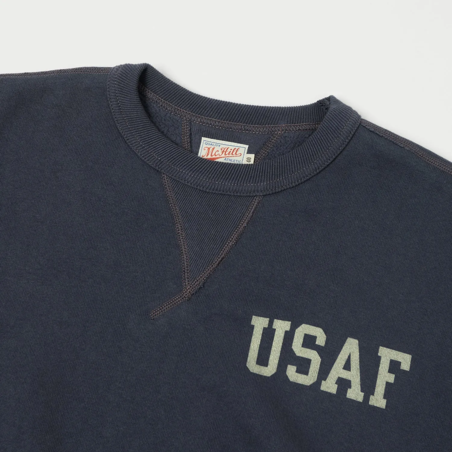 TOYS McCOY U.S.A.F Print Sweatshirt - Navy Grey sold by Son of a Stag product image thumbnail 2