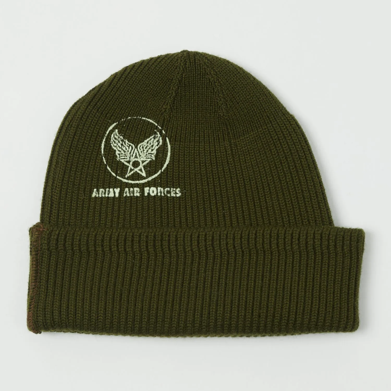 Buzz Rickson's 'AAF' A-4 Watch Cap - Olive sold by Son of a Stag