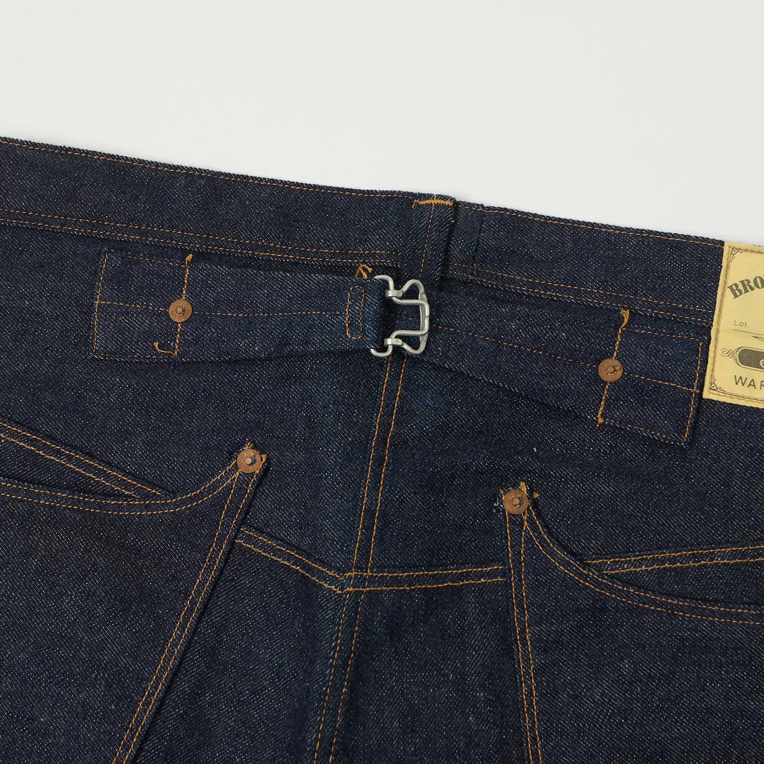 Warehouse & Co 'Brown-Duck & Digger' Regular Straight Jean - Raw sold by Son of a Stag product image thumbnail 5