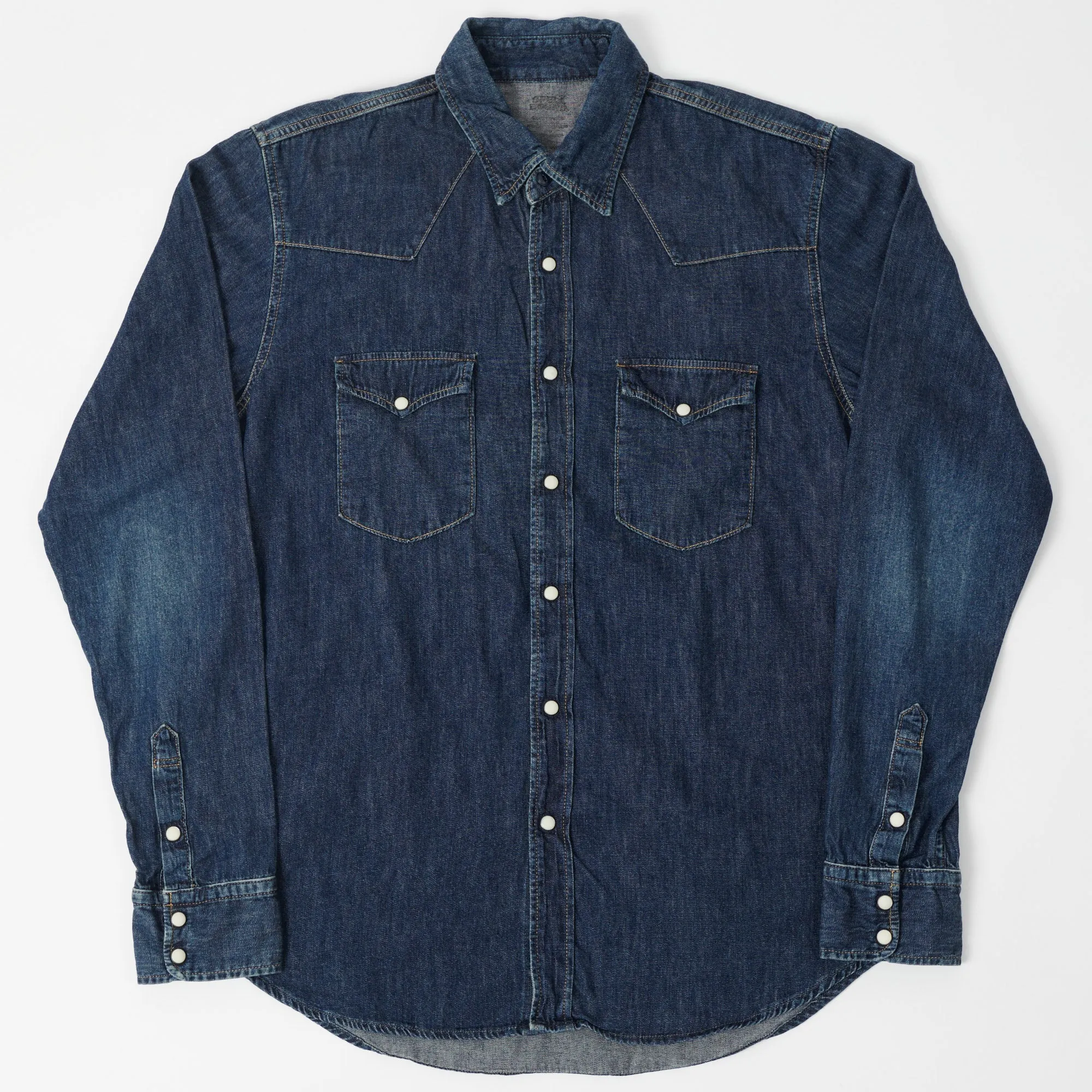 Spellbound 6oz Denim Western Shirt - Dark Wash sold by Son of a Stag