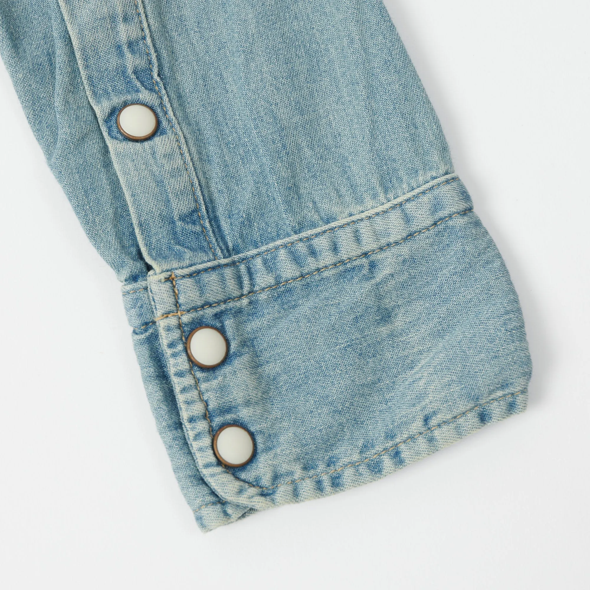 Spellbound 6oz Denim Western Shirt - Light Washed sold by Son of a Stag product image thumbnail 4