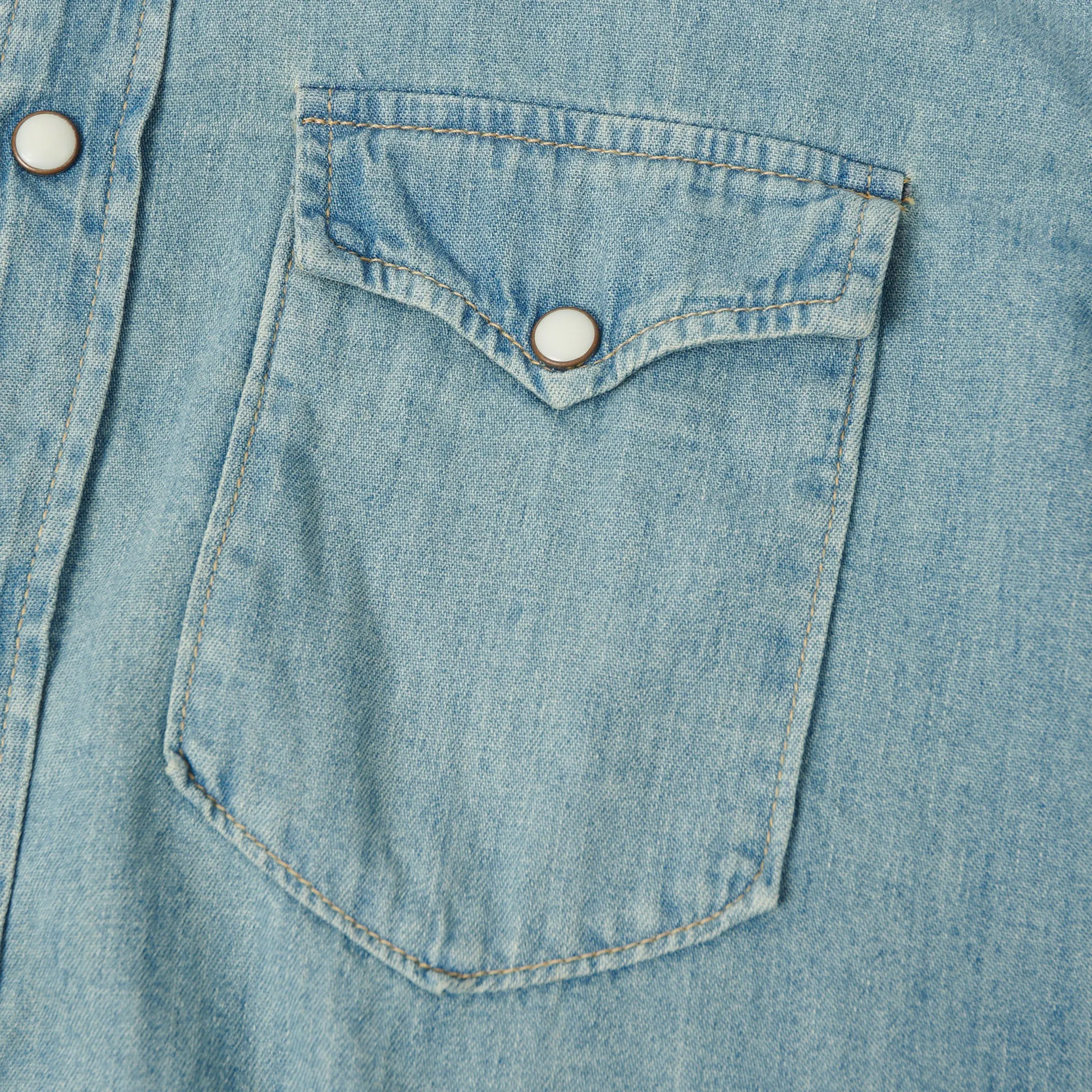 Spellbound 6oz Denim Western Shirt - Light Washed sold by Son of a Stag product image thumbnail 5