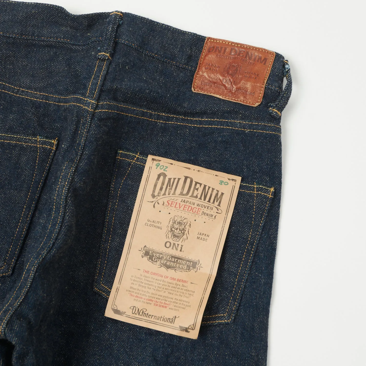ONI Denim 902ZR 20oz Secret Denim Tapered Jean - One Wash sold by Son of a Stag product image thumbnail 2