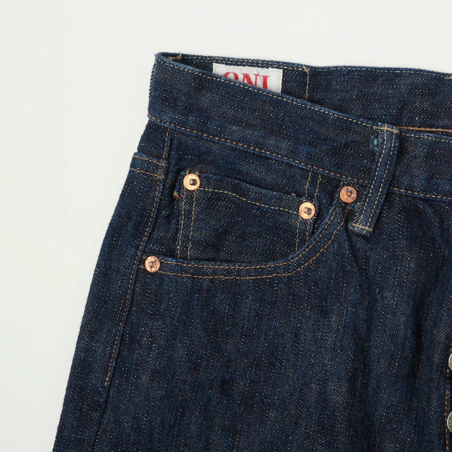ONI Denim 266 Kase 16oz Natural Indigo 'Kabuki' Selvedge Wide Straight Jean - One Wash sold by Son of a Stag product image thumbnail 5