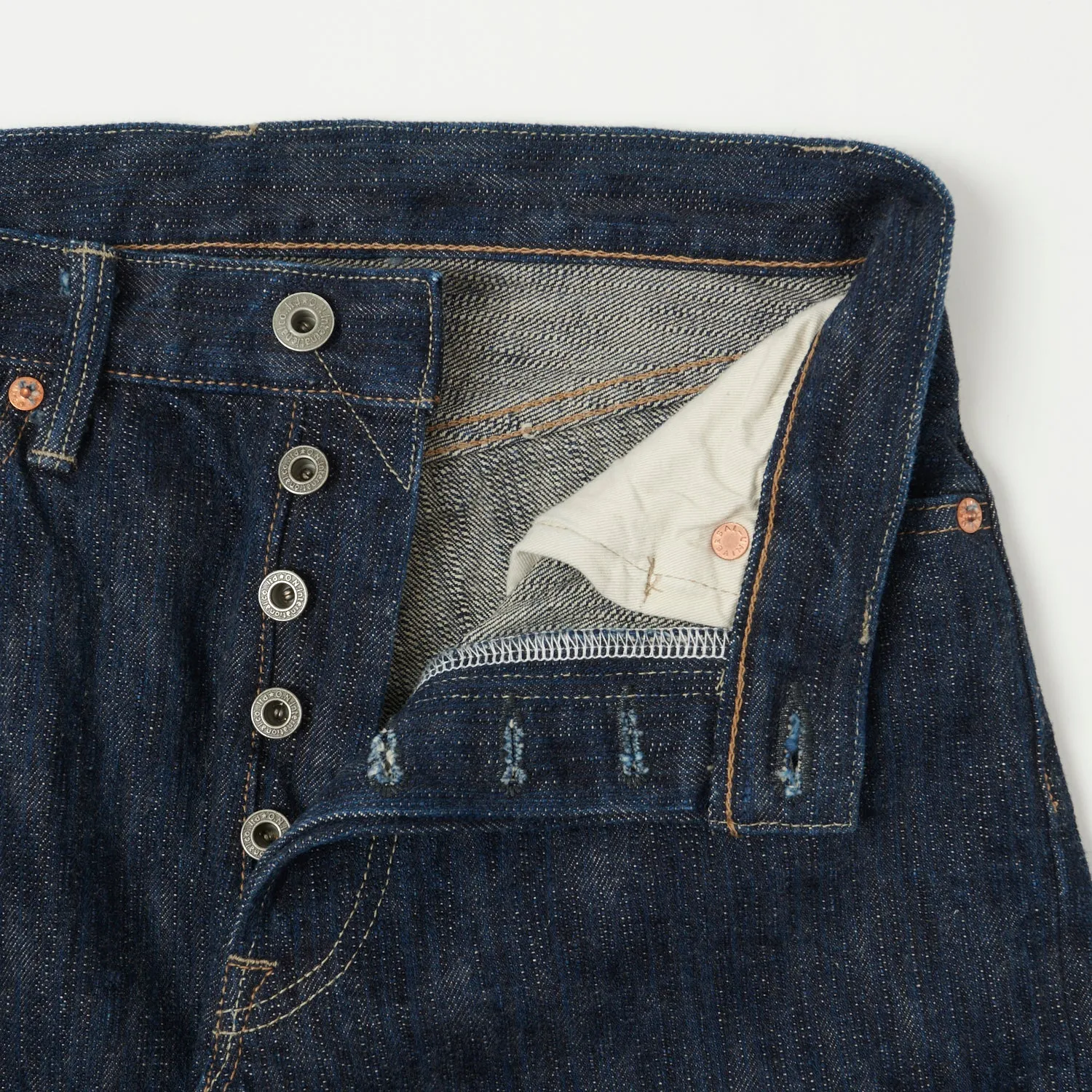 ONI Denim 266 Kase 16oz Natural Indigo 'Kabuki' Selvedge Wide Straight Jean - One Wash sold by Son of a Stag product image thumbnail 4