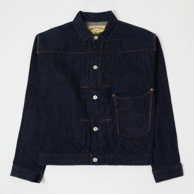 Warehouse & Co 'Brown-Duck & Digger' Denim Blouse Jacket - Rinsed made by WAREHOUSE & CO.