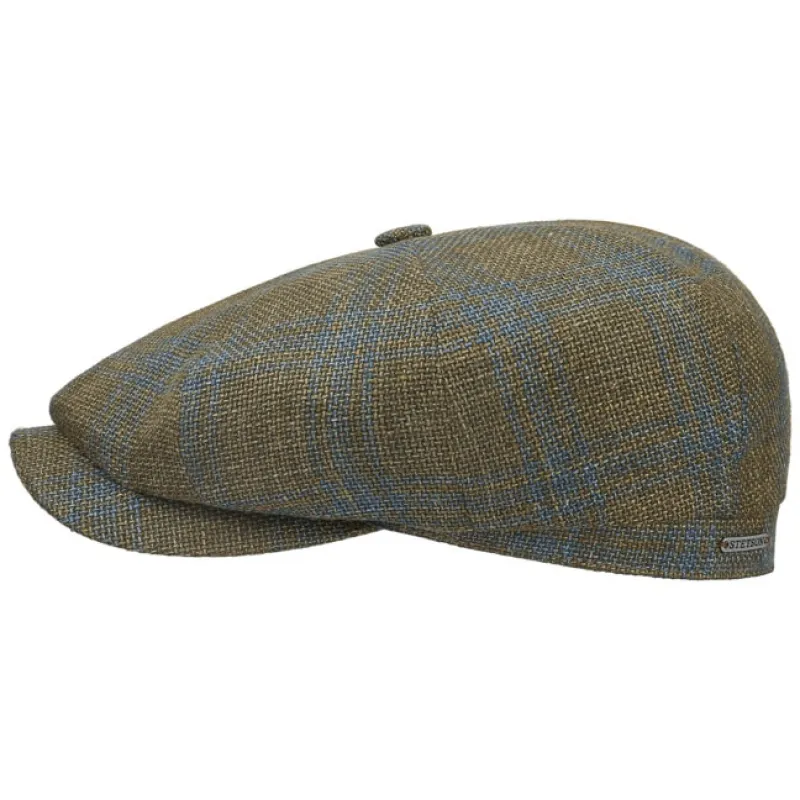 Stetson Hatteras Linen/Viscose Flat Cap - Khaki sold by Son of a Stag
