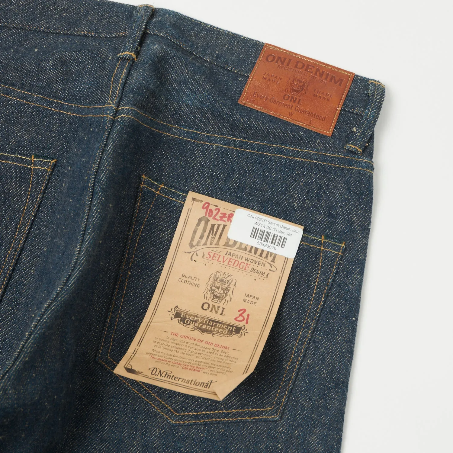 ONI Denim 902ZR 20oz Secret Denim Regular Tapered Jean - Raw sold by Son of a Stag product image thumbnail 2