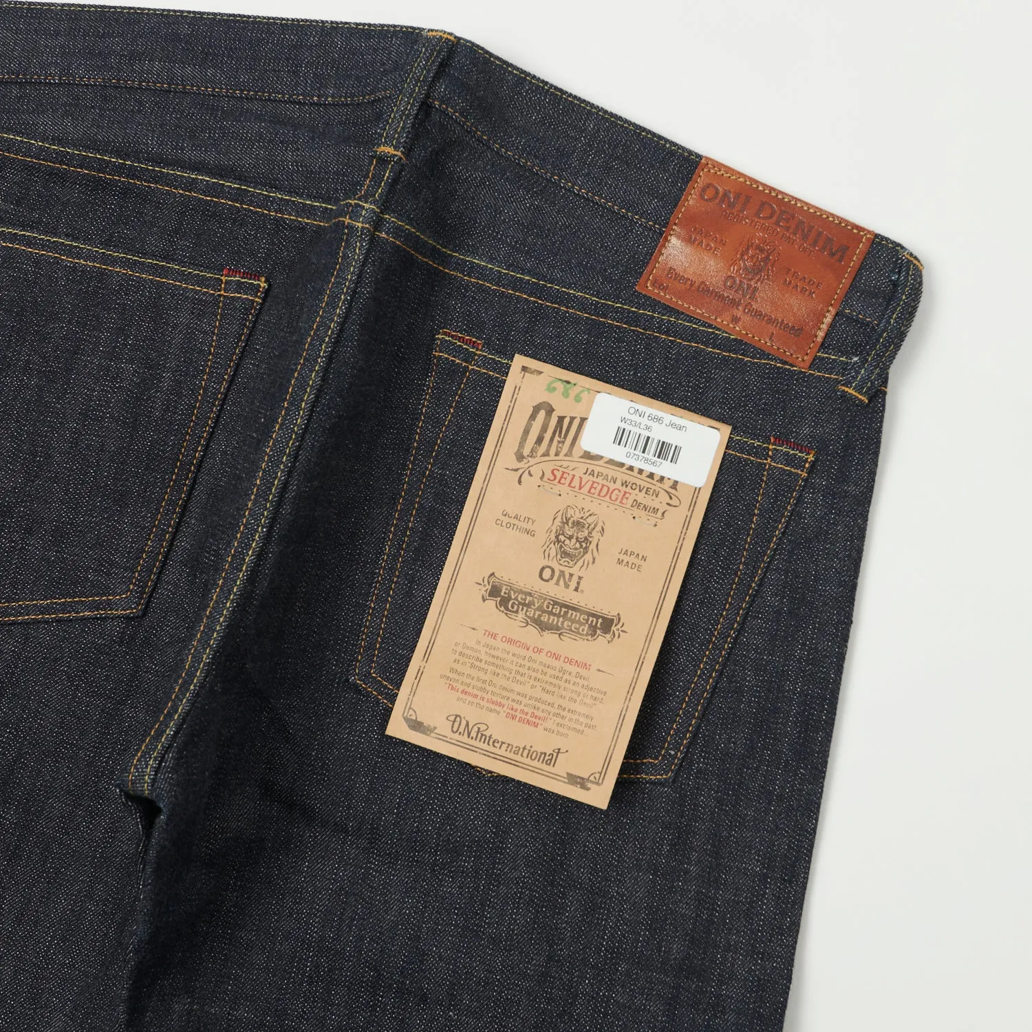 ONI Denim 686 14oz Slim Tapered Jean - Raw sold by Son of a Stag product image thumbnail 2