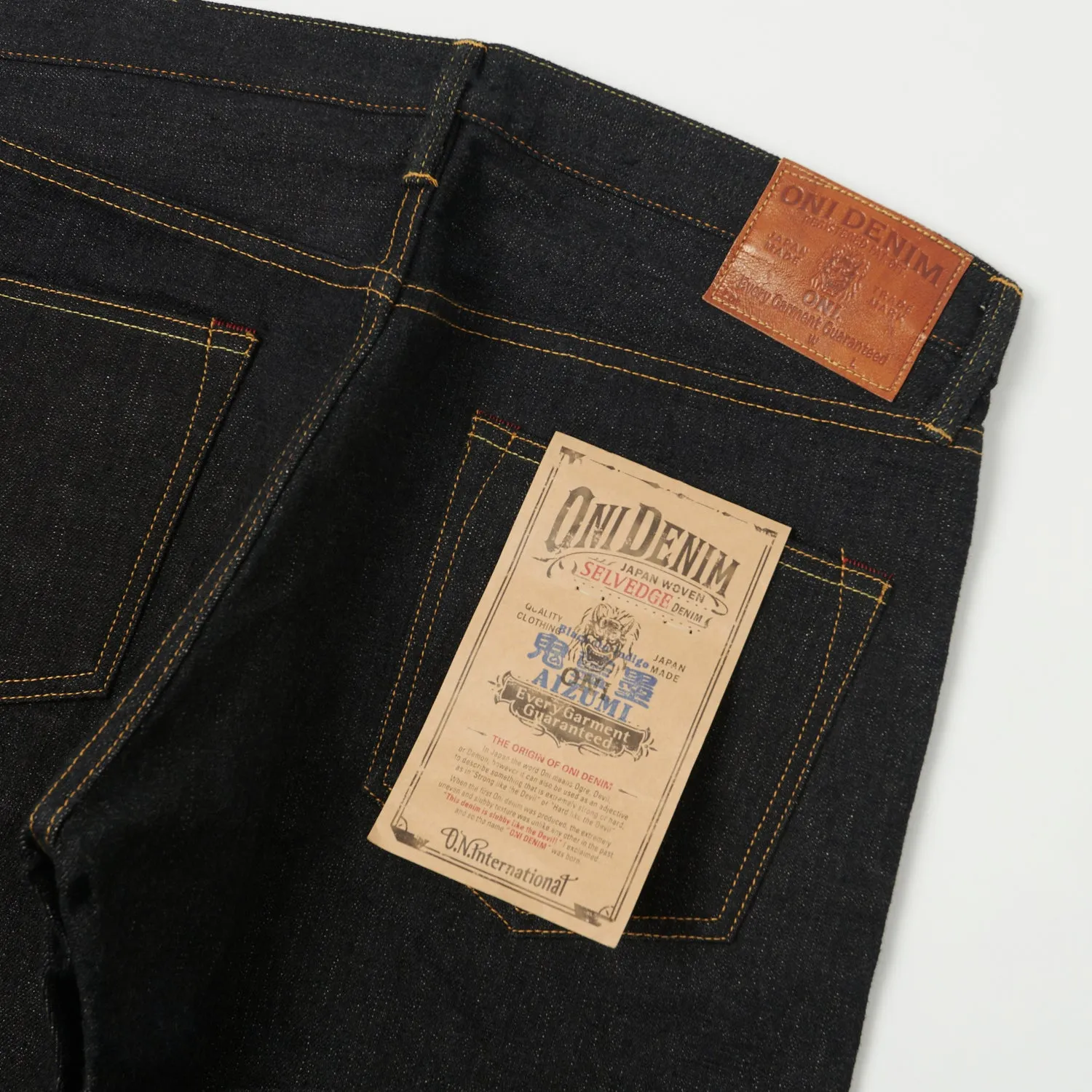 ONI Denim 622 Aizumi 16oz Regular Tapered Jean - One Wash sold by Son of a Stag product image thumbnail 2