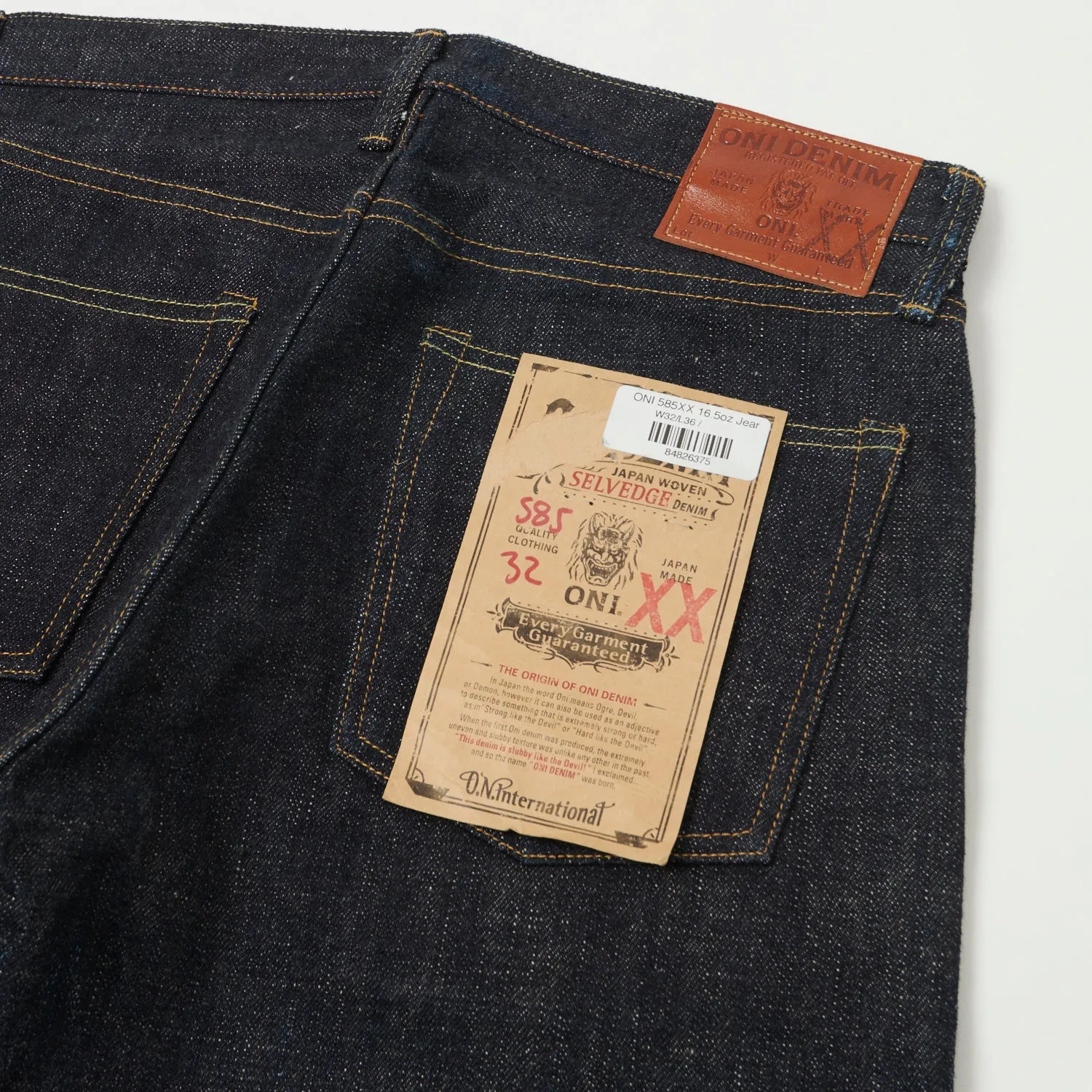 ONI Denim 585XX 16.5oz 16.5oz Slim Straight Jean - Raw sold by Son of a Stag product image thumbnail 2