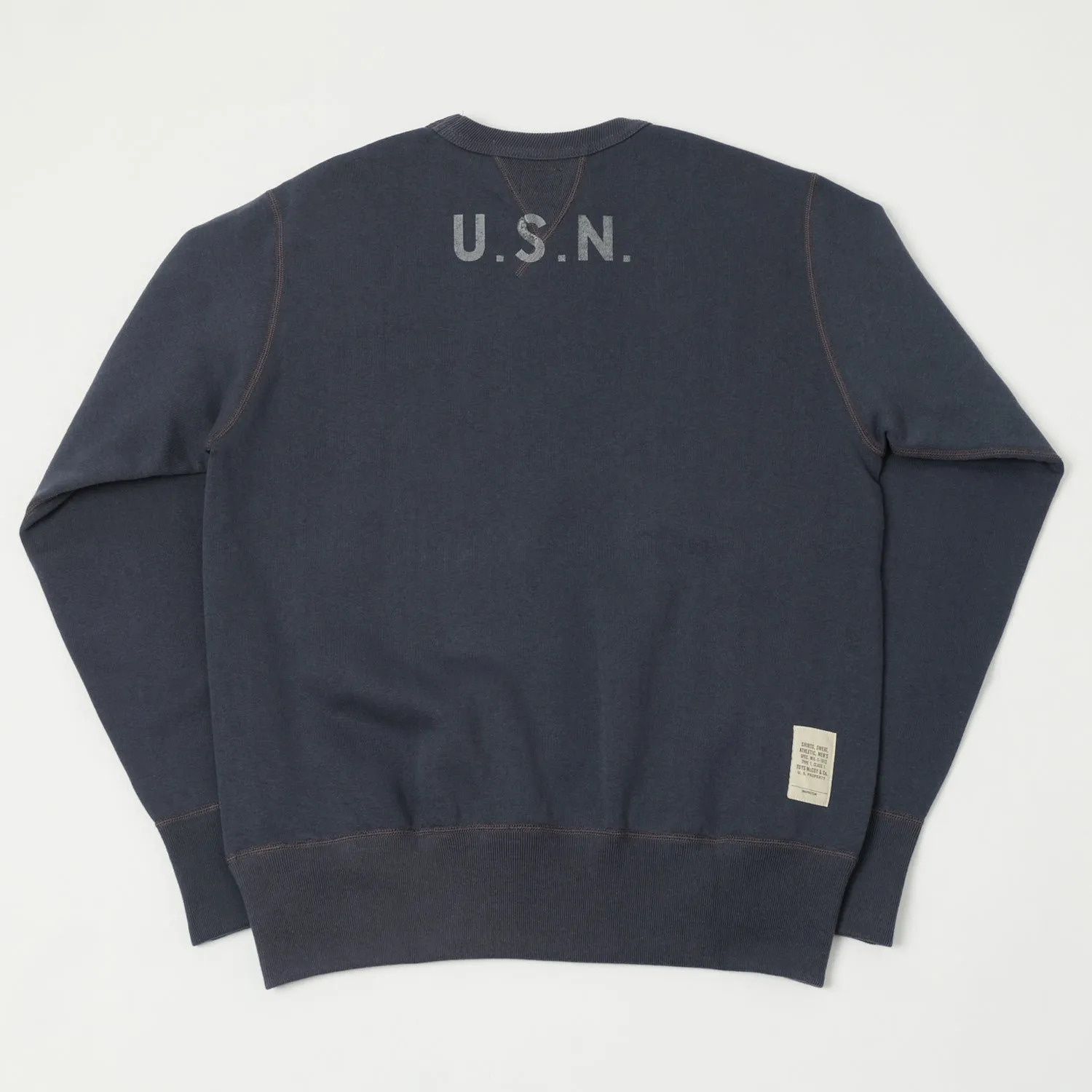 TOYS McCOY U.S.N Print Sweatshirt - Navy Grey sold by Son of a Stag product image thumbnail 5