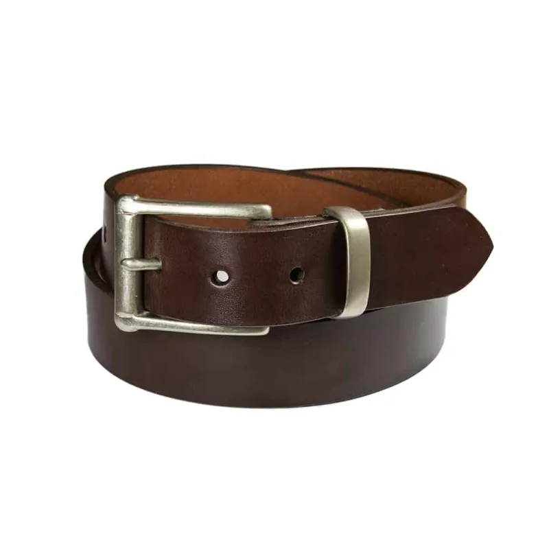 Barnes & Moore Garrison Belt - Deep Honey/Nickel sold by Son of a Stag