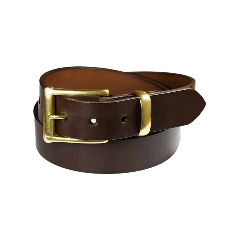 Barnes & Moore Garrison Belt - Deep Honey/Brass sold by Son of a Stag