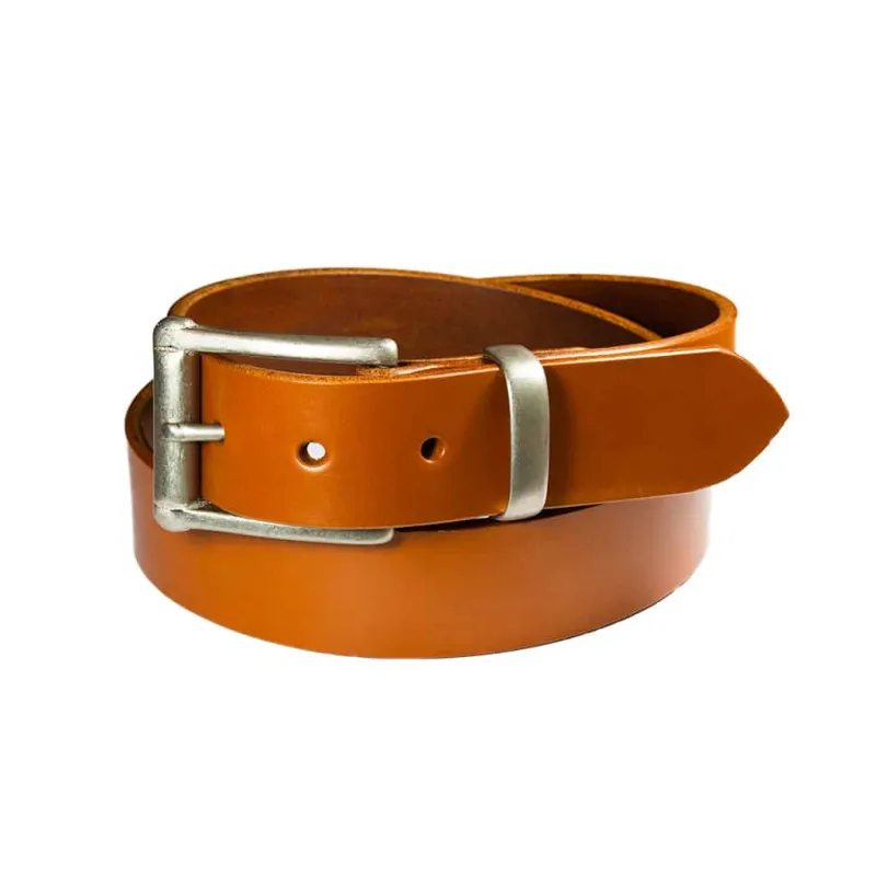 Barnes & Moore Garrison Belt - Harness Tan/Nickel sold by Son of a Stag