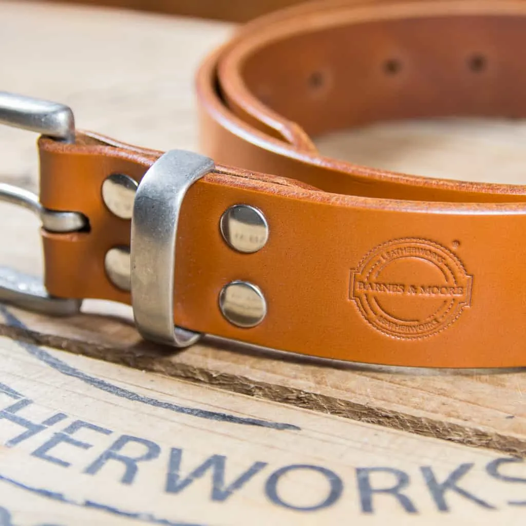 Barnes & Moore Garrison Belt - Harness Tan/Nickel sold by Son of a Stag product image thumbnail 3