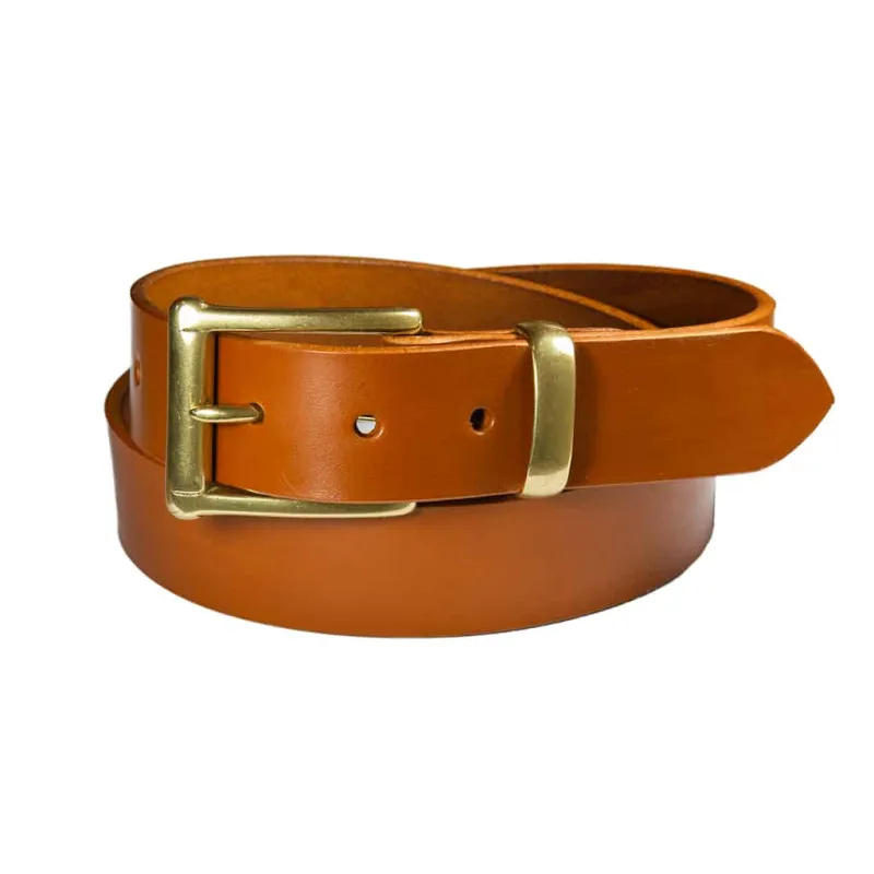 Barnes & Moore Garrison Belt - Harness Tan/Brass sold by Son of a Stag
