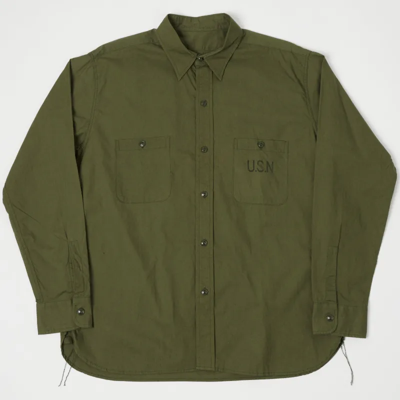Buzz Rickson's U.S. Navy N-3 Utility Work Shirt - Olive sold by Son of a Stag