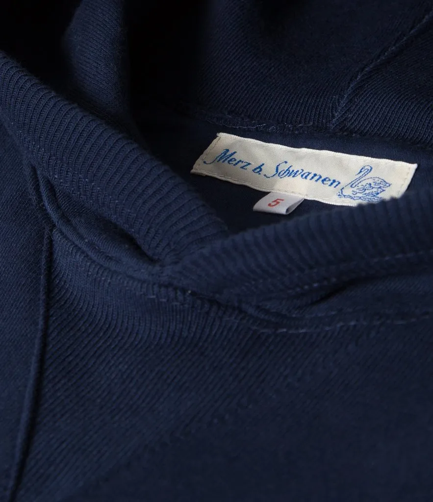 Merz b. Schwanen 382 Hooded Sweatshirt - Ink Blue sold by Son of a Stag product image thumbnail 4