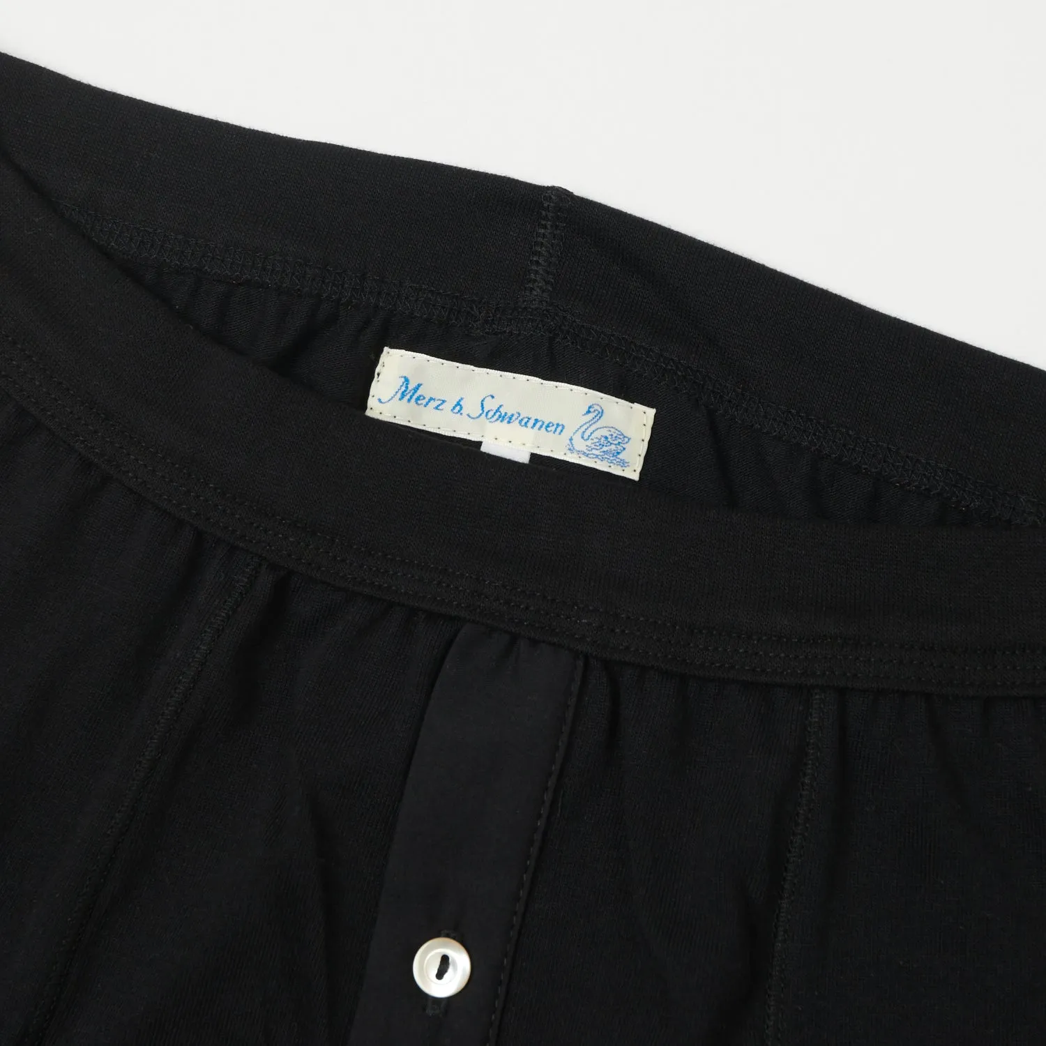 Merz b. Schwanen 255 Button Fly Boxer Brief - Deep Black sold by Son of a Stag product image thumbnail 2